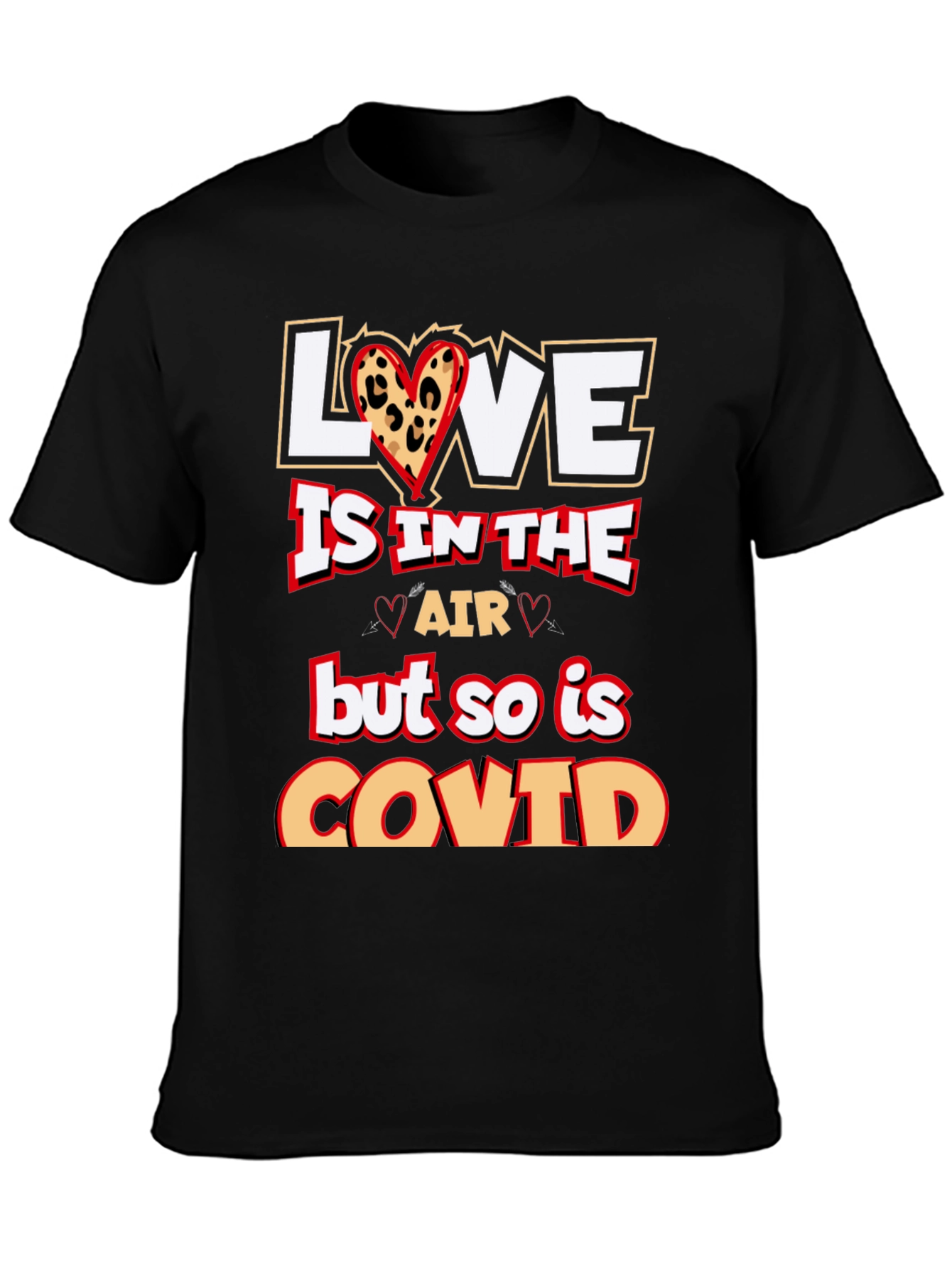 Black Love is in the Air COVID T-Shirt view 3