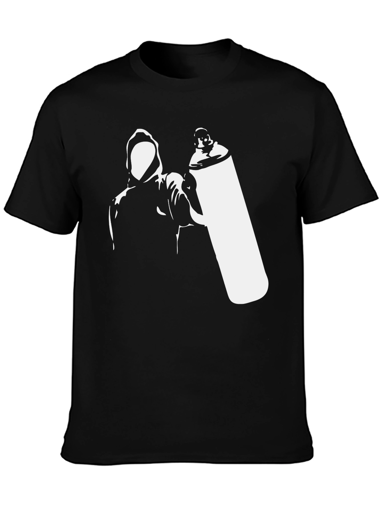 Black Street Art Graffiti T-Shirt - Black Tee view 3