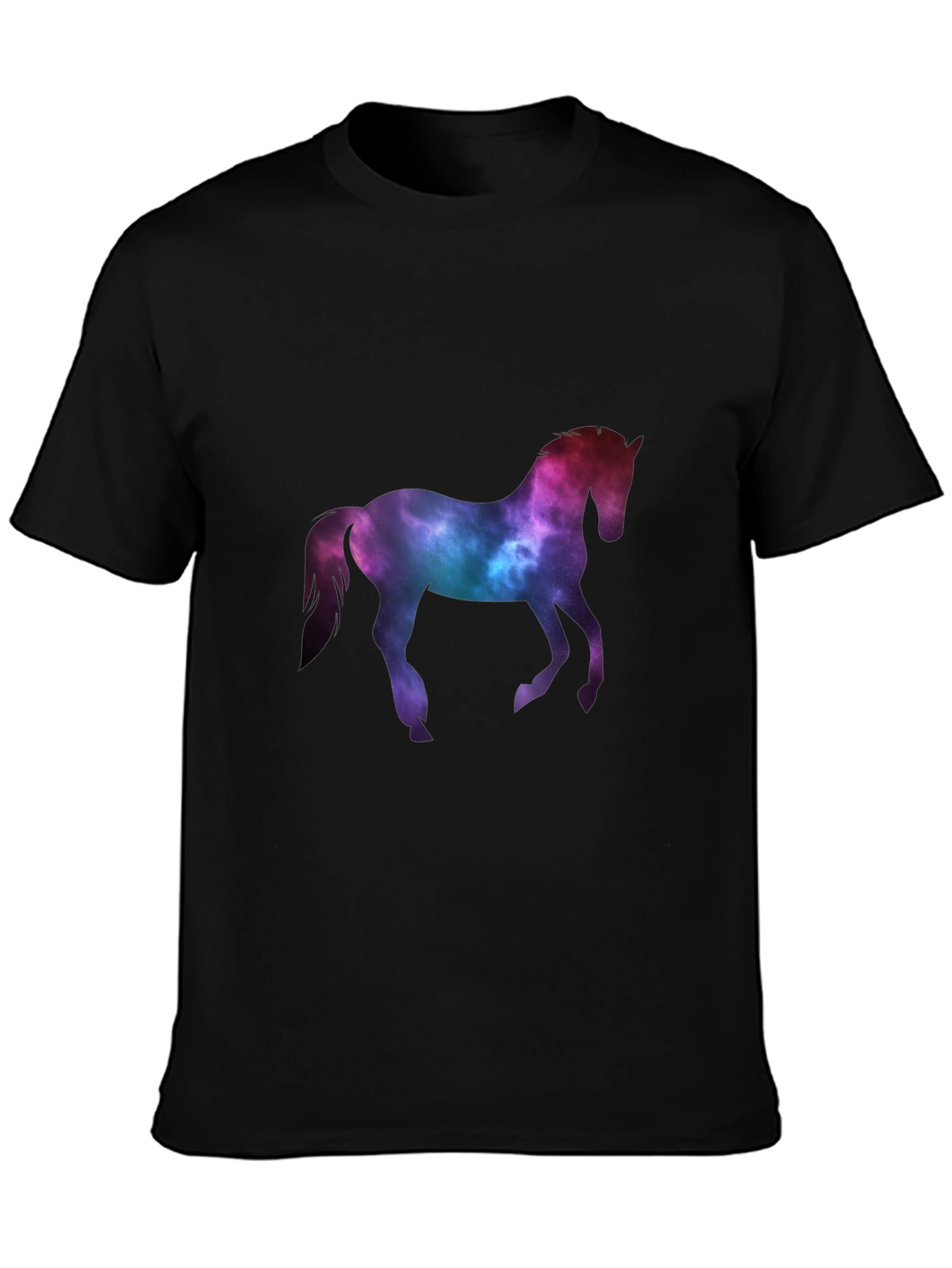 Black Cosmic Horse Graphic Tee - Black T-Shirt view 3