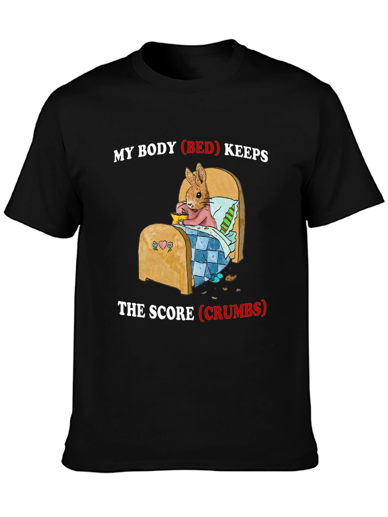 Black My Body (Bed) Keeps The Score (Crumbs) T-Shirt view 3