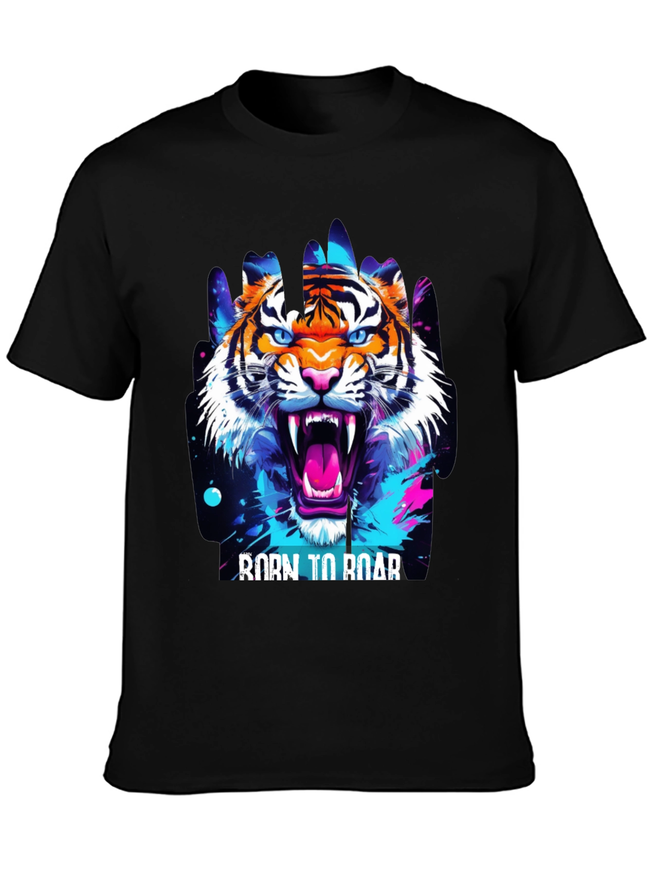 Black Born to Roar Graphic Tee view 3