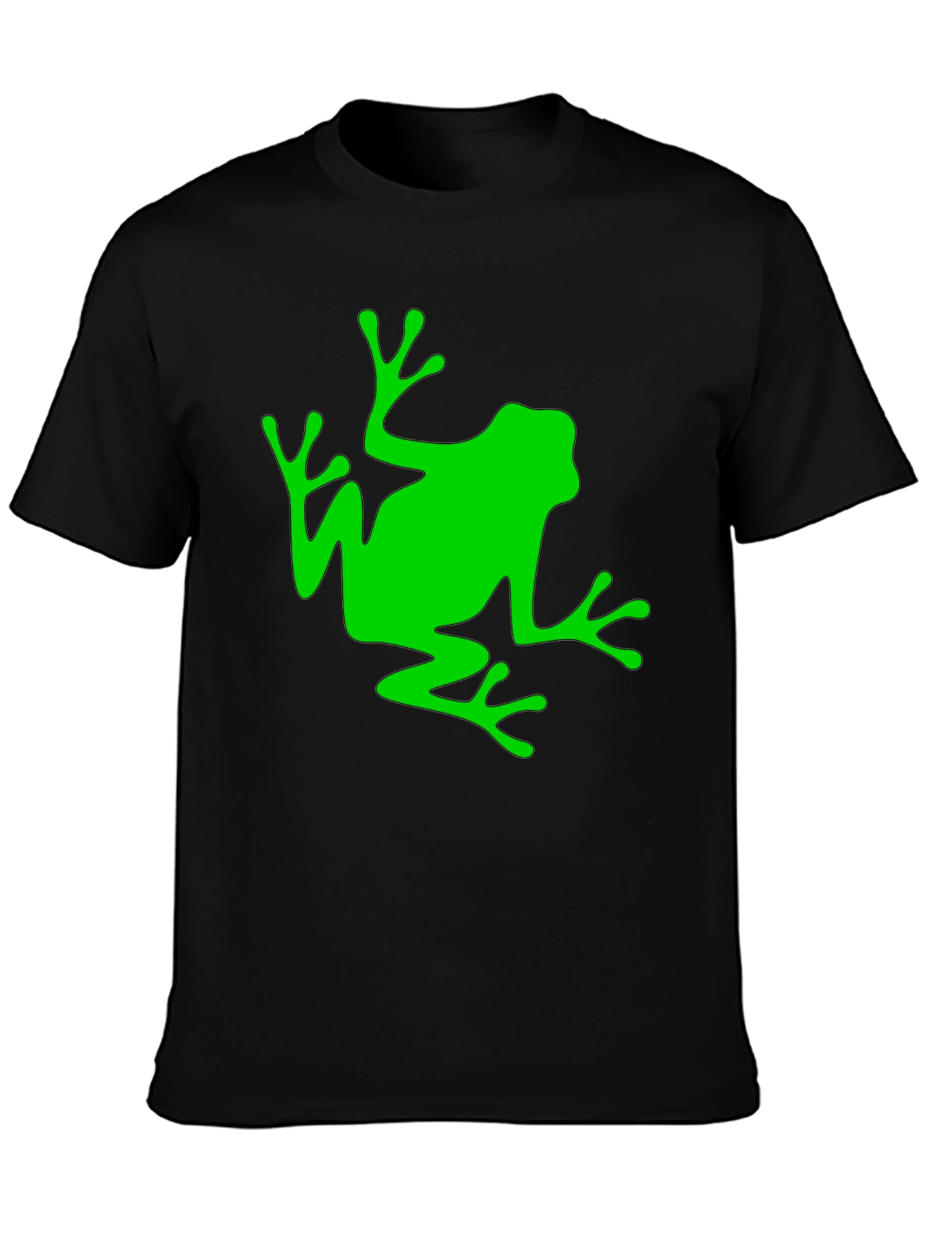 Black Frog Graphic Tee - Black Cotton Blend Shirt view 3