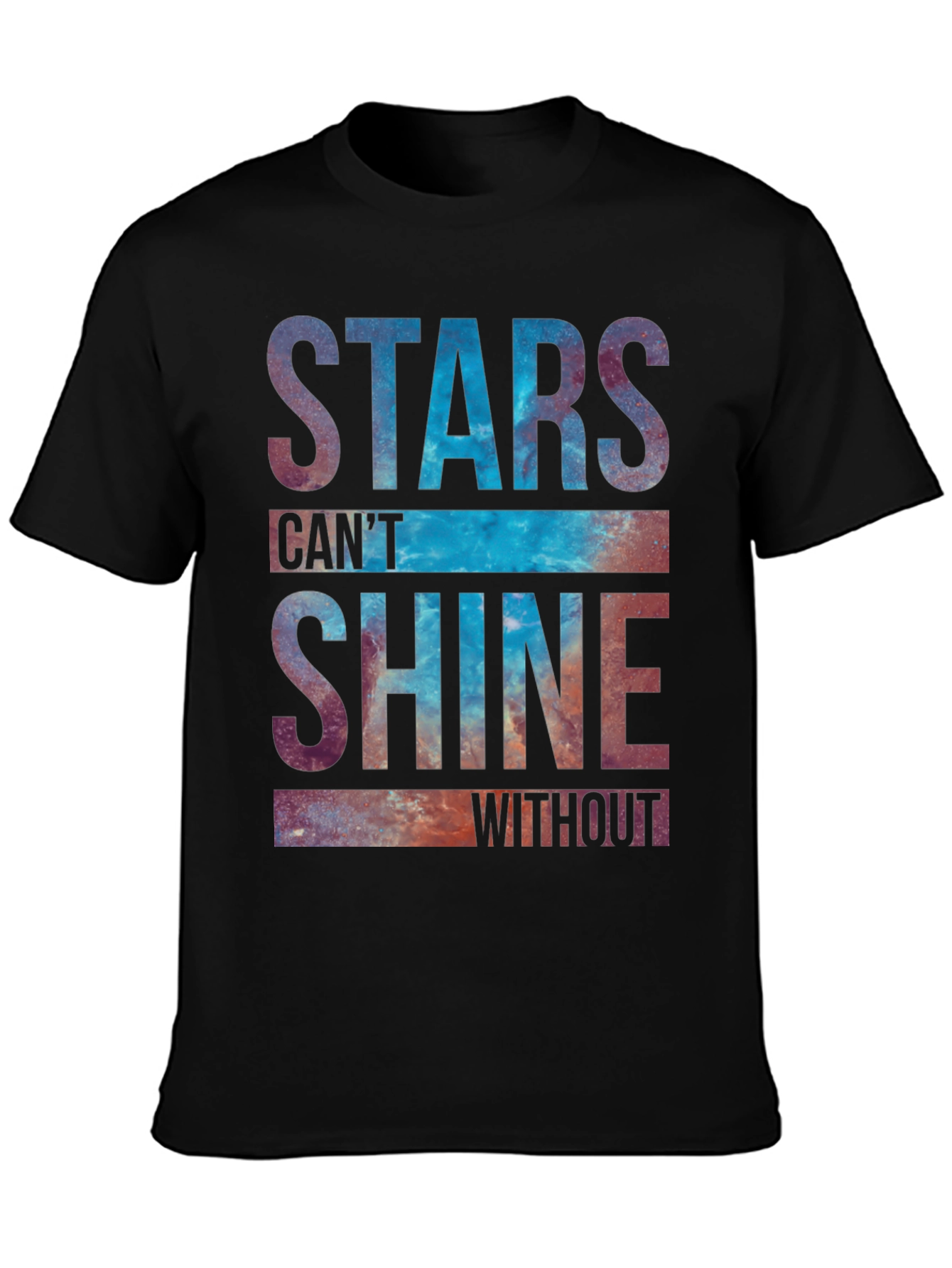 Black Stars Can't Shine Graphic Tee view 3