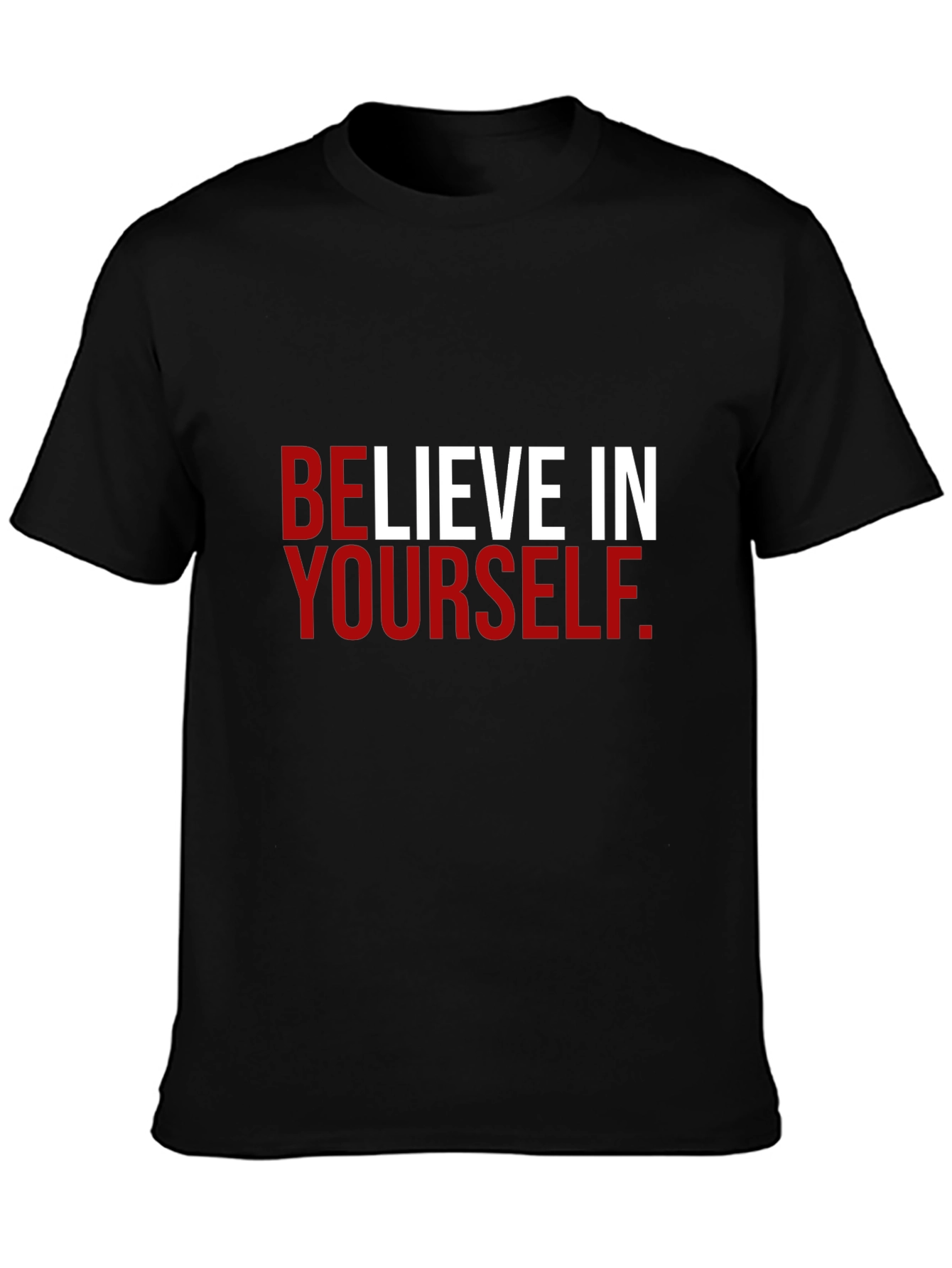 Black Believe in Yourself Black Graphic Tee view 3