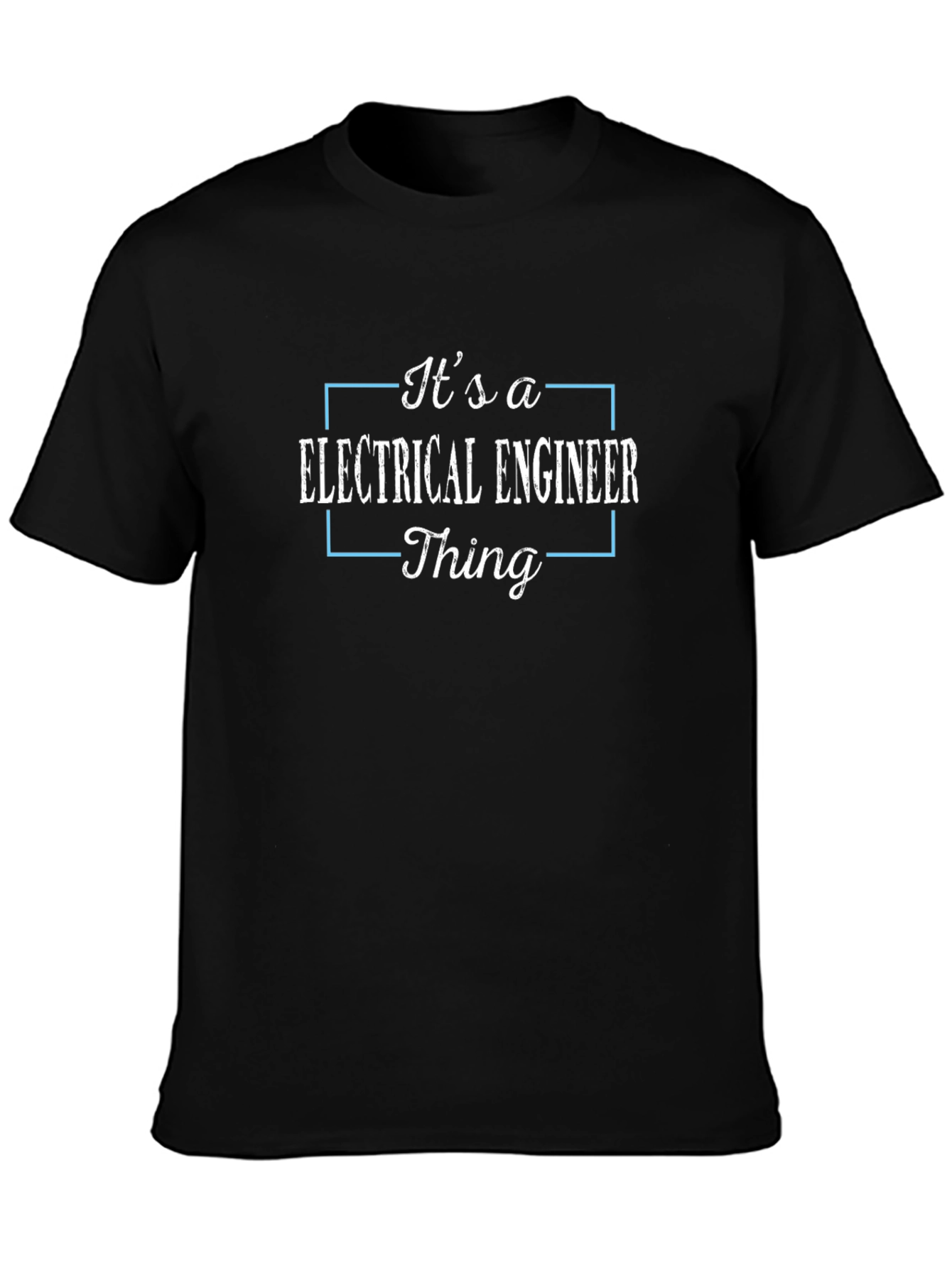 Black Electrical Engineer Thing T-Shirt - Black Cotton Blend view 3