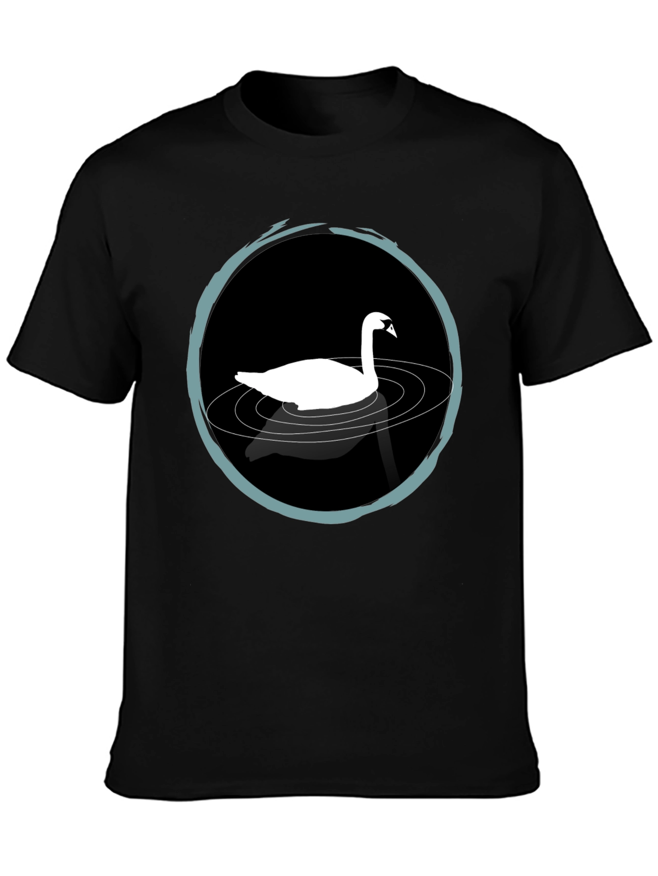 Swan Lake T-Shirt - Elegant Black Tee - 3