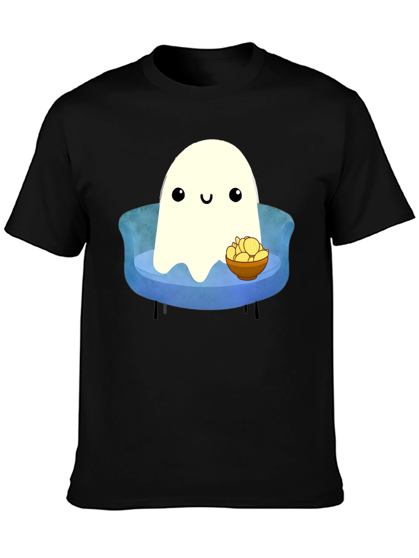 Black Ghost Chips Graphic T-Shirt view 3