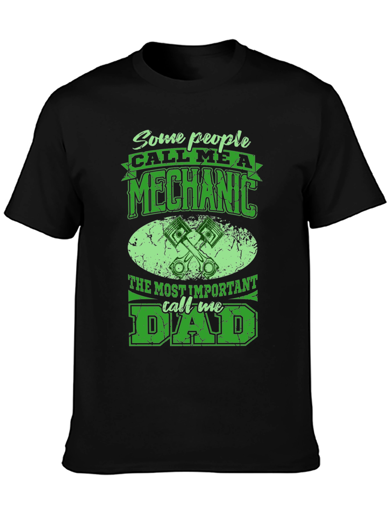 Black Mechanic Dad T-Shirt - Some People Call Me A Mechanic view 3