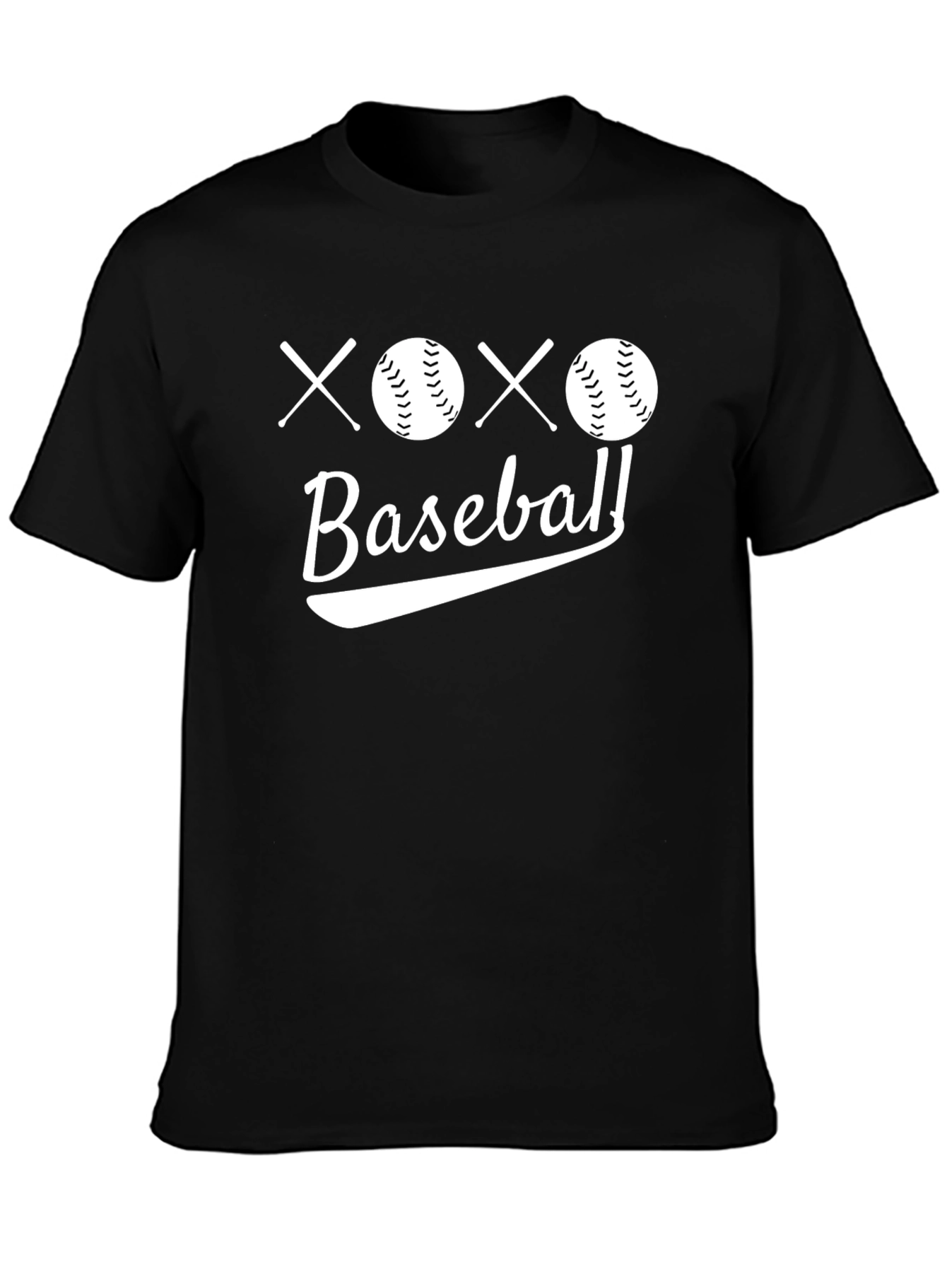 Black XOXO Baseball Graphic T-Shirt - Stylish Sportswear view 3