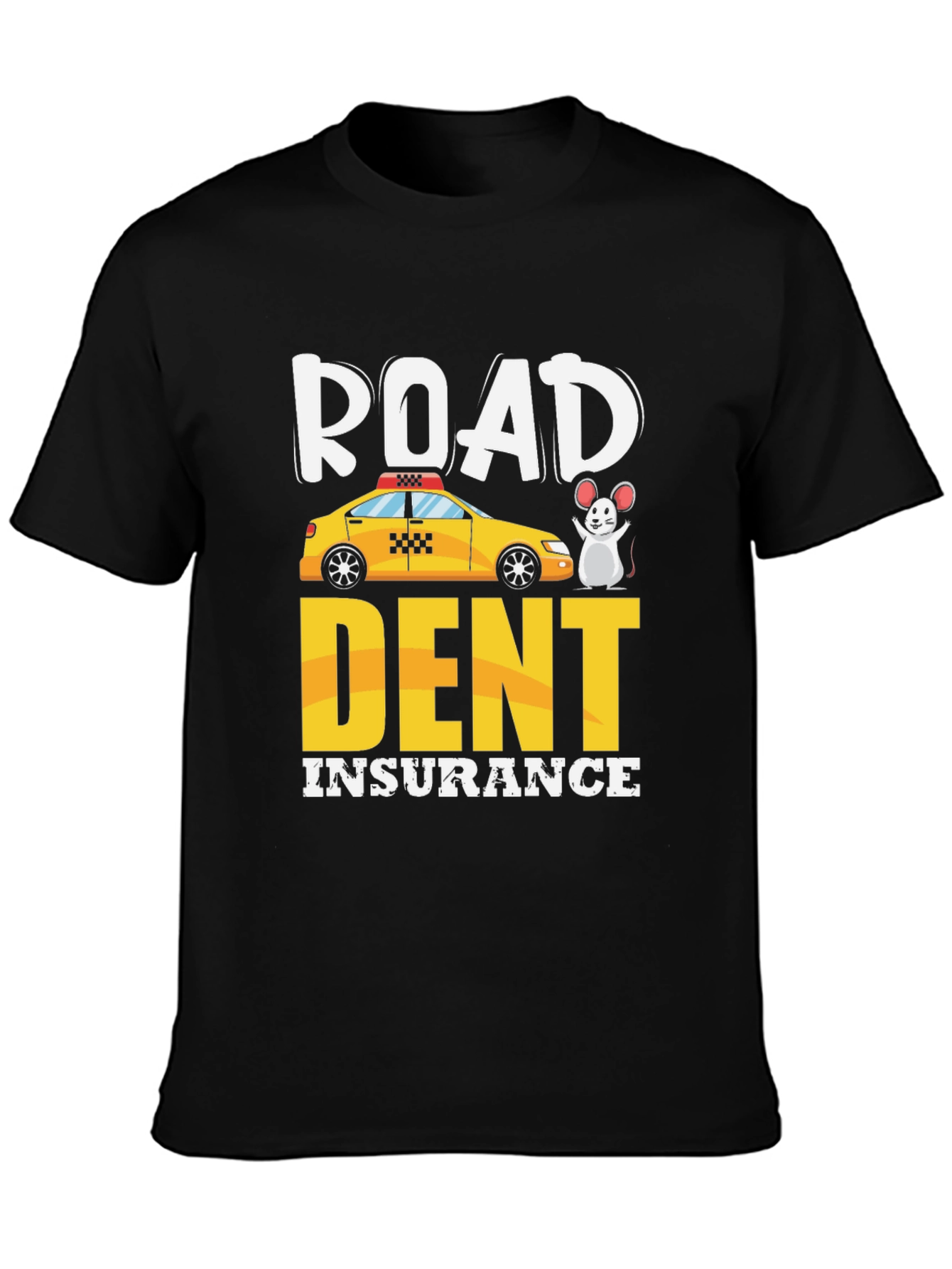 Black Road Dent Insurance T-Shirt view 3
