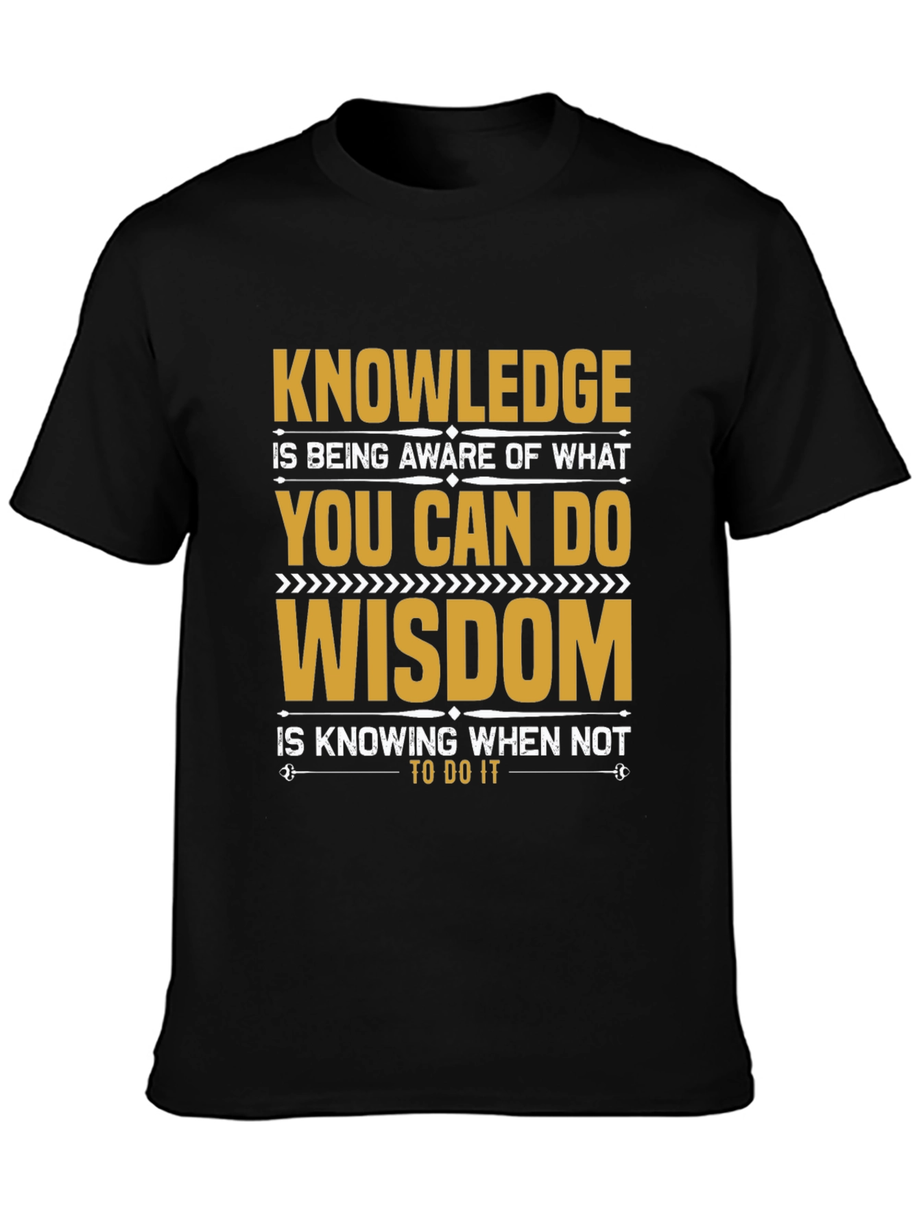 Black Knowledge Wisdom Graphic Tee view 3