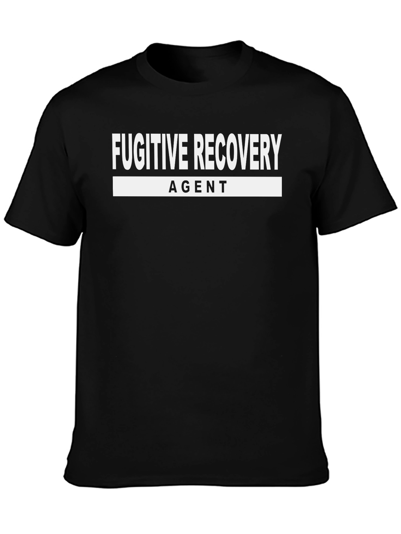 Black Fugitive Recovery Agent Graphic Tee view 3