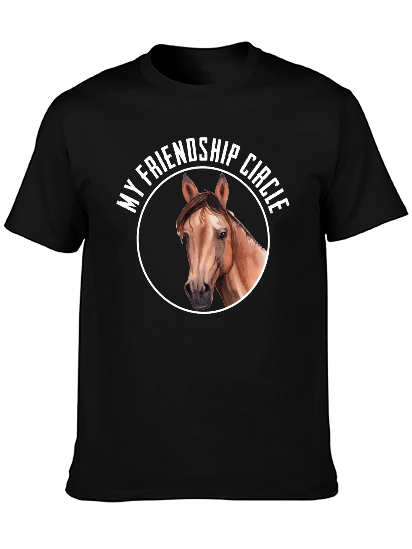 Black Horse Friendship Circle Graphic Tee view 3