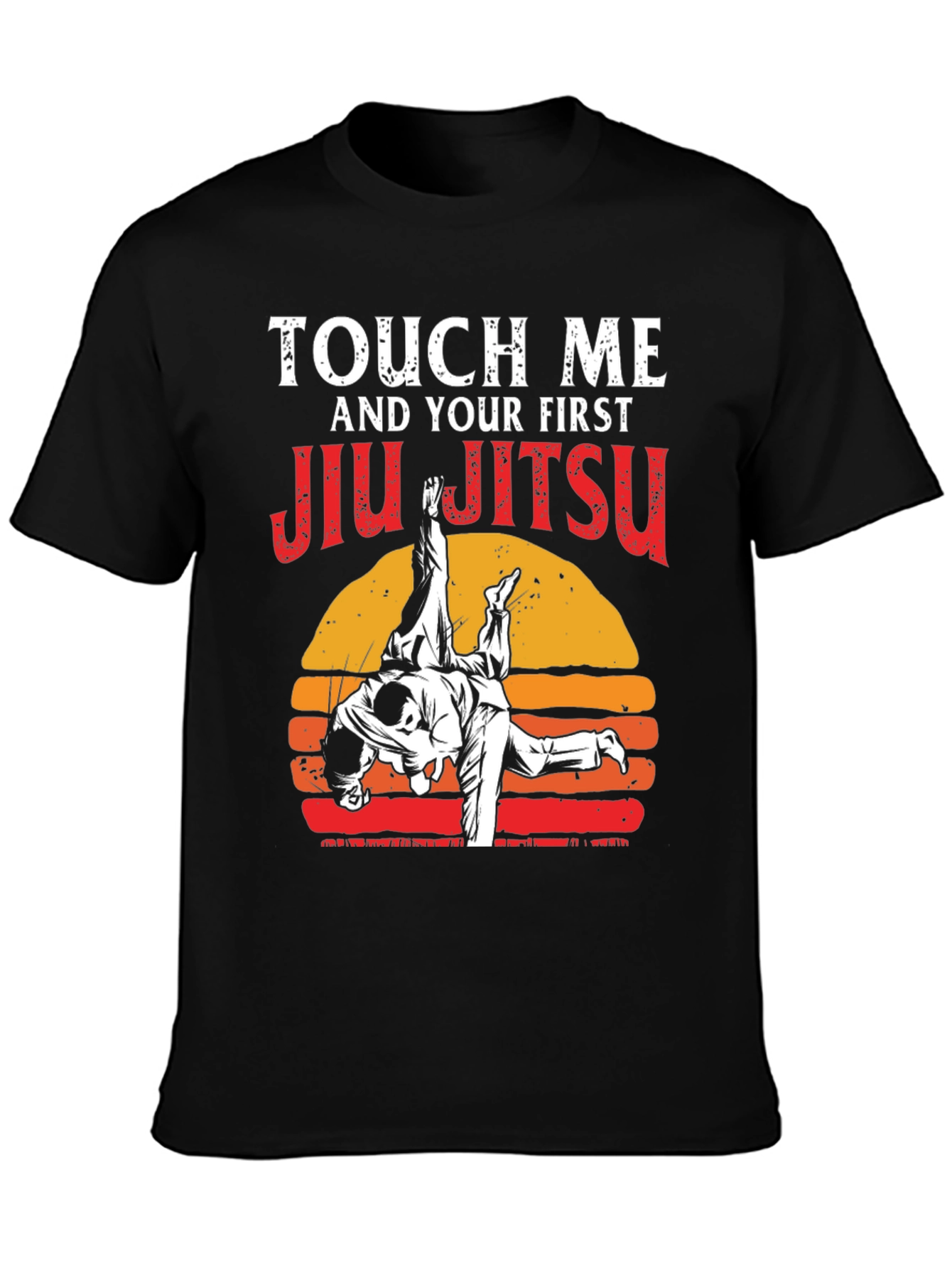 Black Touch Me Jiu Jitsu Graphic Tee view 3