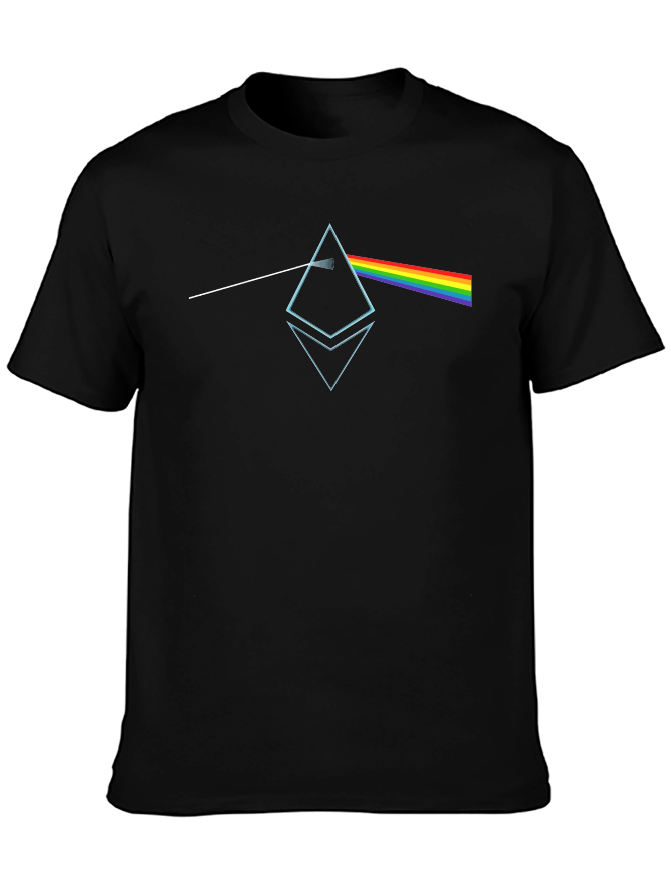 Black Prism Crypto Tee - Unique Dark Side Inspired Design view 3