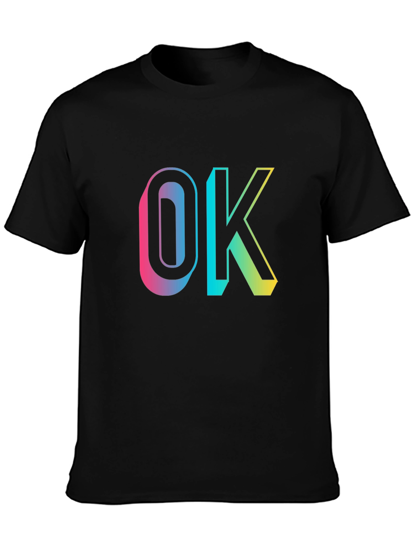 Black OK Gradient Graphic Tee - Casual Comfort view 3