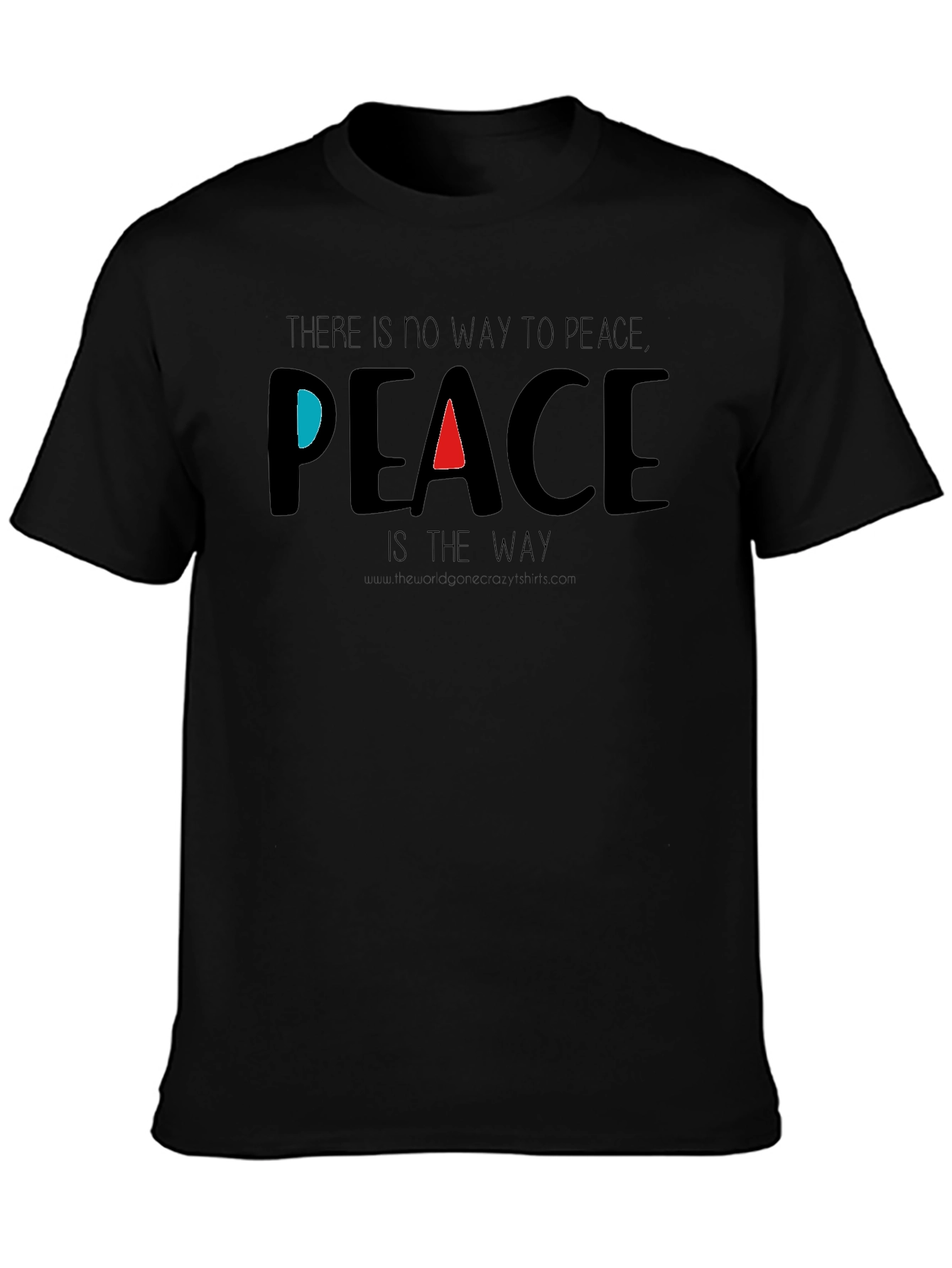 Black Peaceful Mind T-Shirt: Inspiring Graphic Tee view 3