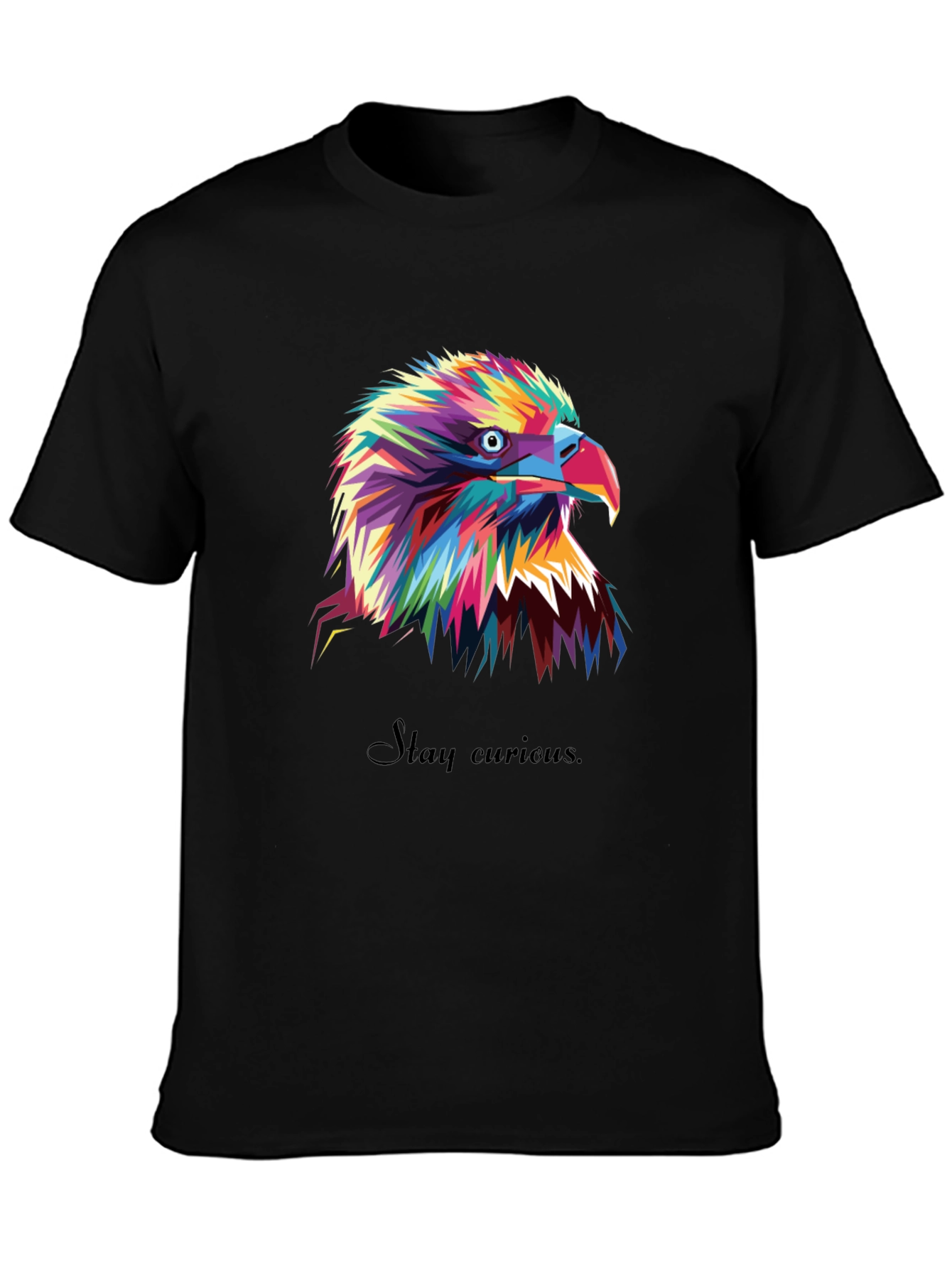 Black Bold Eagle Graphic Tee - Stay Curious view 3