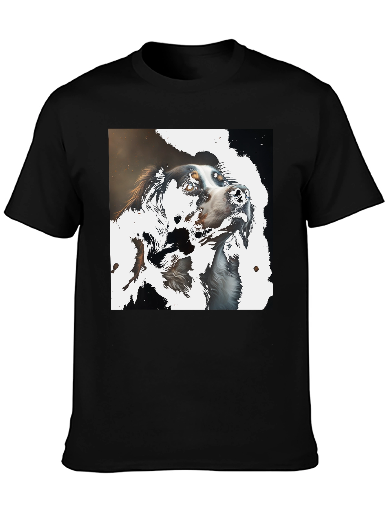 Black Dog Art T-Shirt - Stylish Canine Graphic Tee view 3