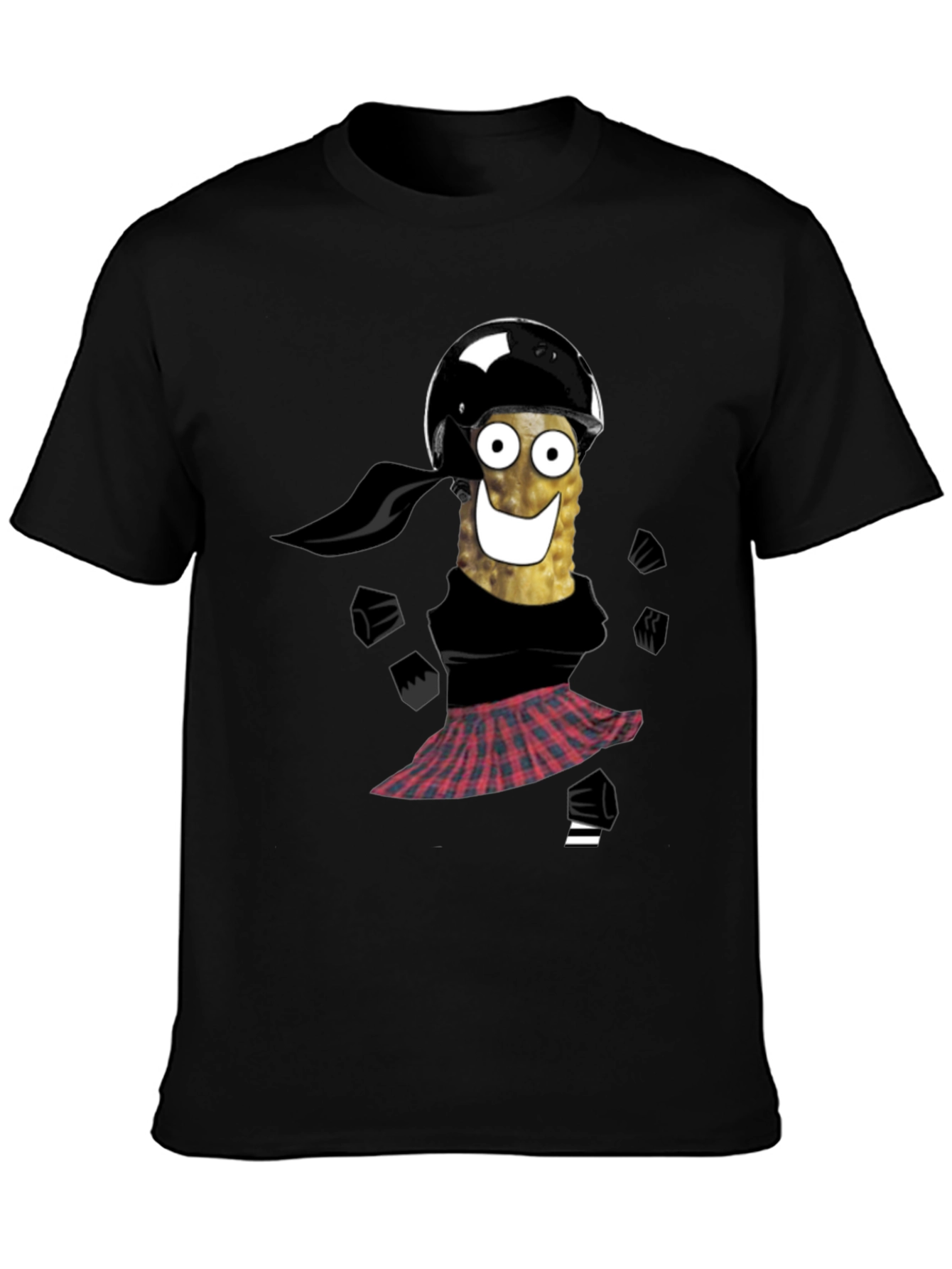Black Funny Pickle Biker T-Shirt view 3