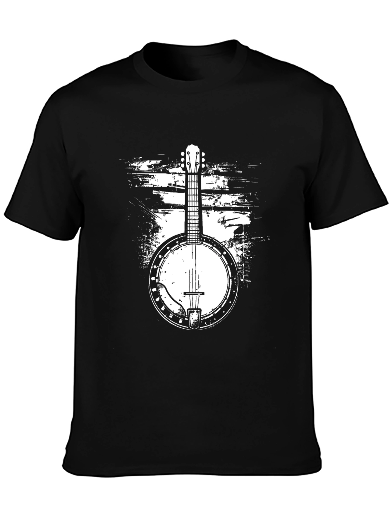 Black Banjo Graphic Tee - Black Music T-Shirt view 3