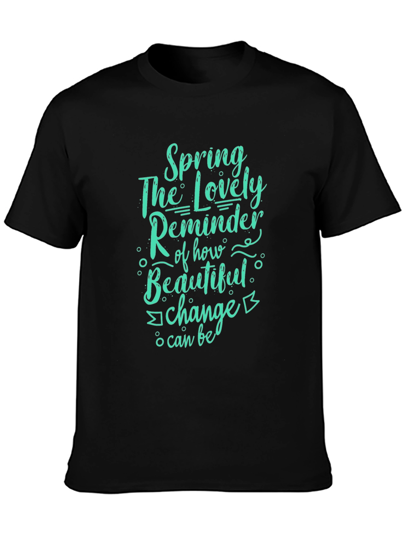 Black Spring Reminder Graphic Tee - Stylish Comfort view 3