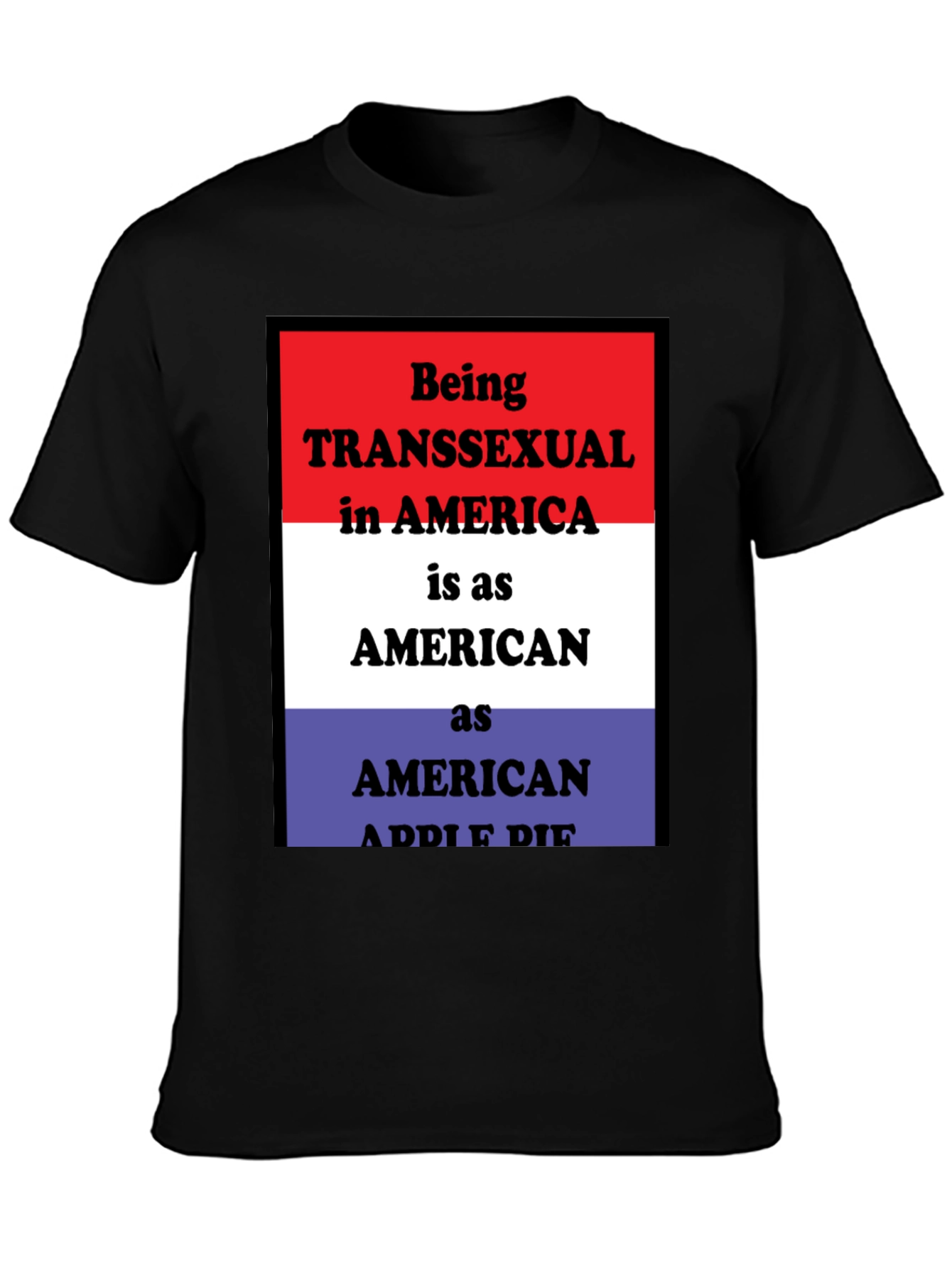 Black Transgender American Pride T-Shirt view 3