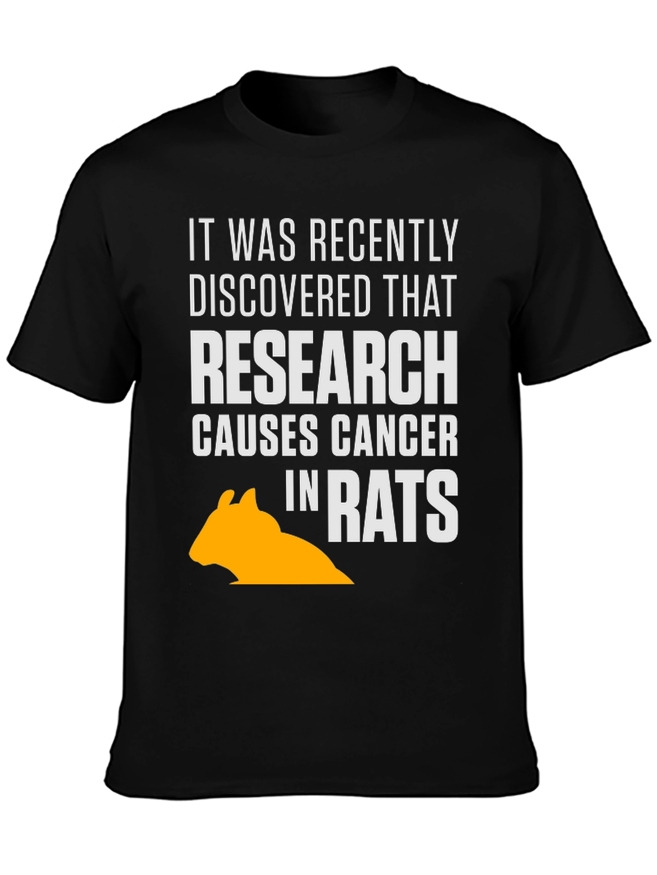 Black Research Causes Cancer in Rats T-Shirt view 3