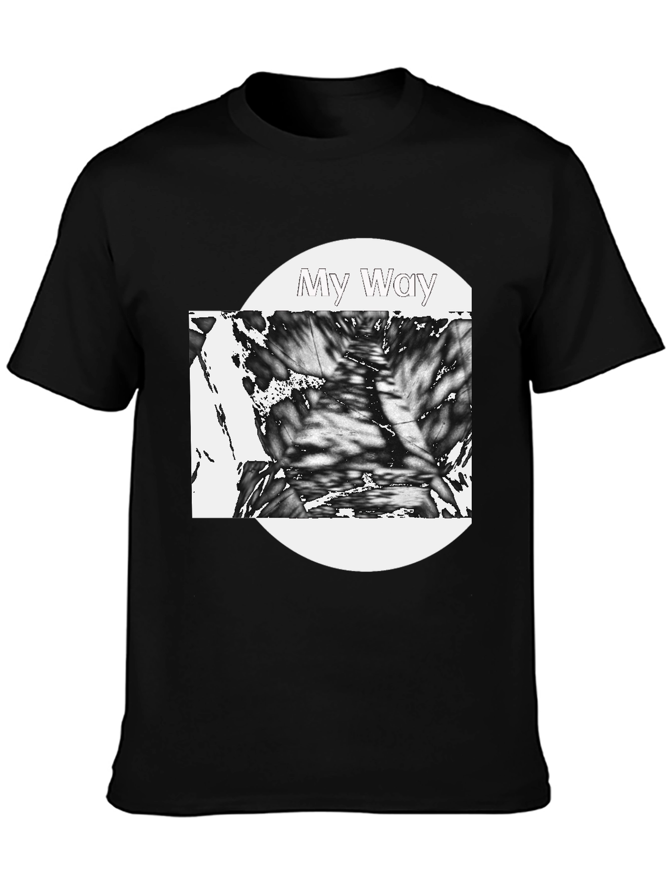 Black My Way Graphic Tee - Black Casual Shirt view 3
