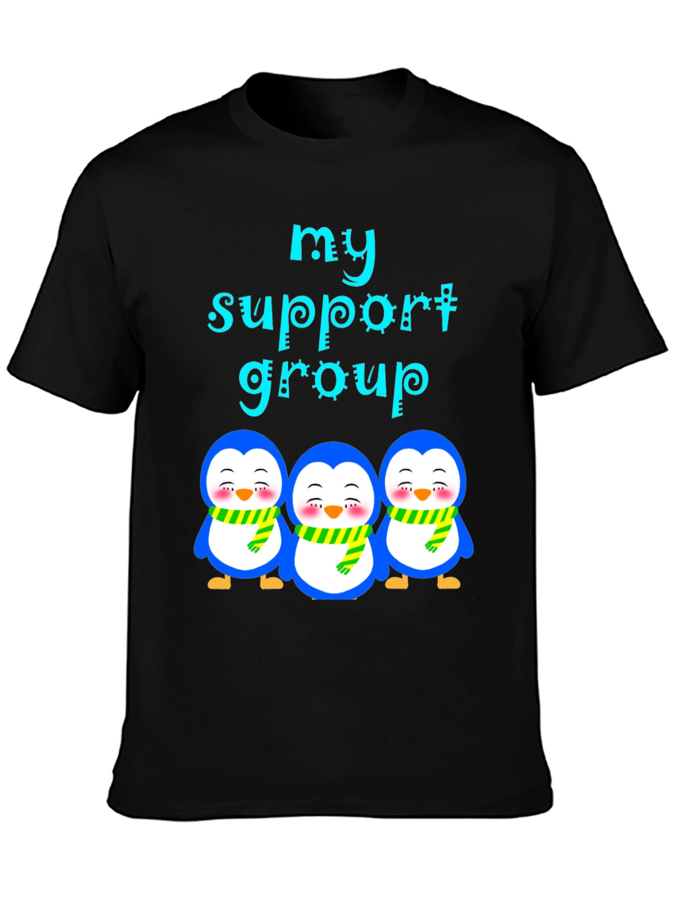 Black Penguin Support Group Graphic Tee - Unisex view 3