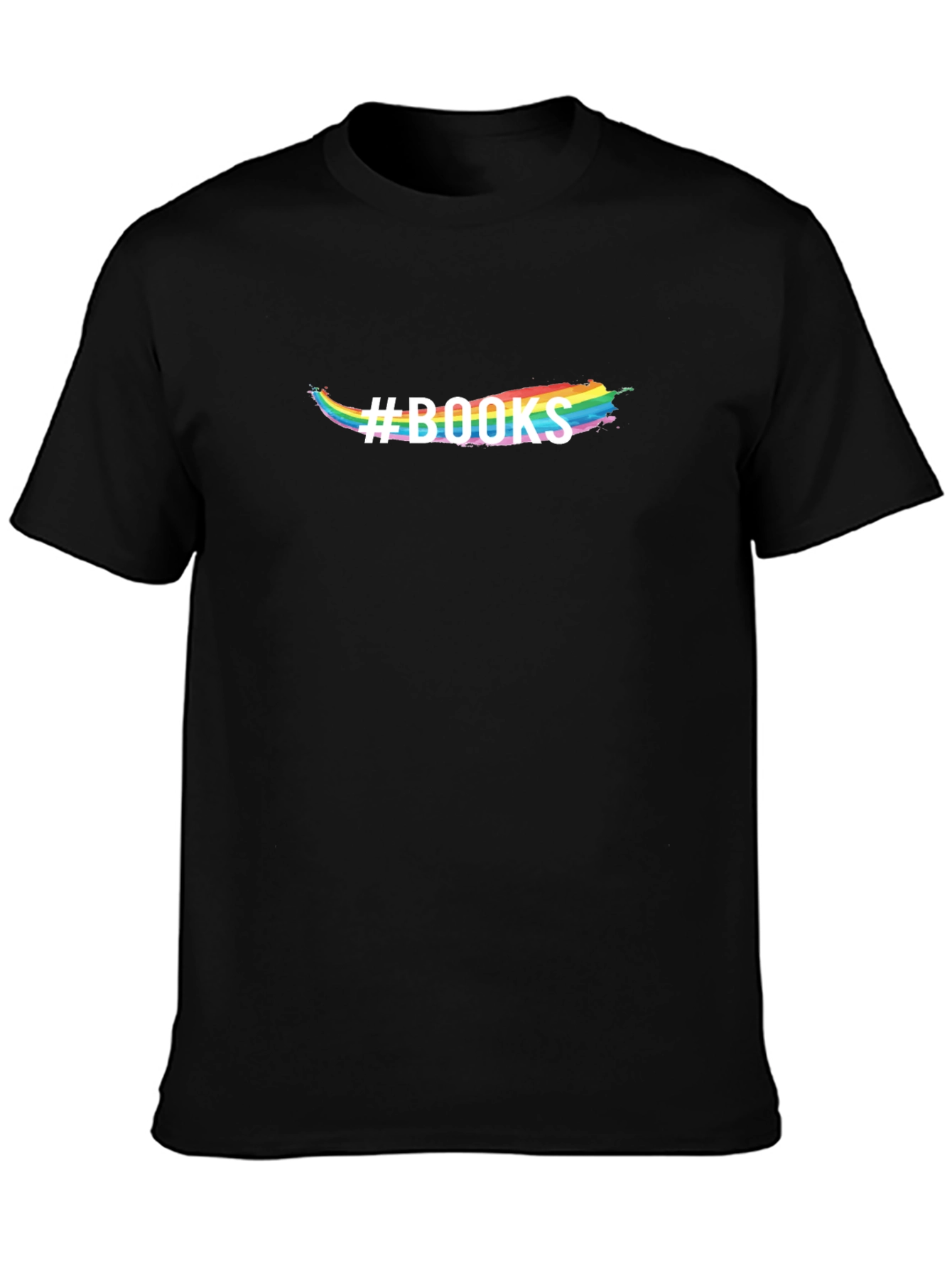 Black Rainbow #BOOKS Graphic T-Shirt - Unisex view 3