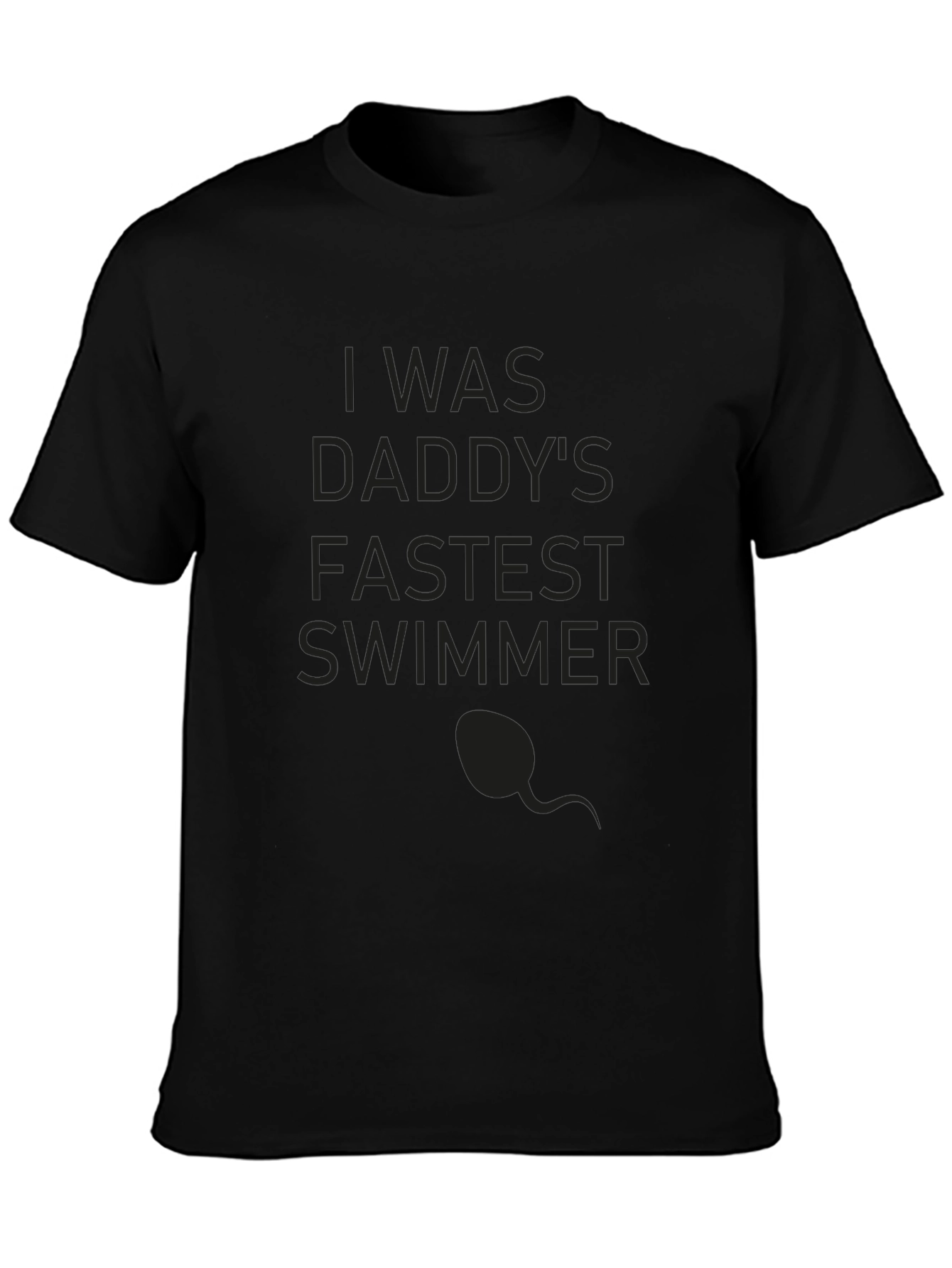 Black Daddy's Fastest Swimmer Tee - Funny Novelty Shirt view 3