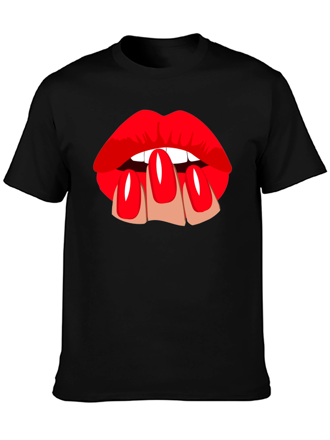 Black Lip Service Graphic T-Shirt view 3