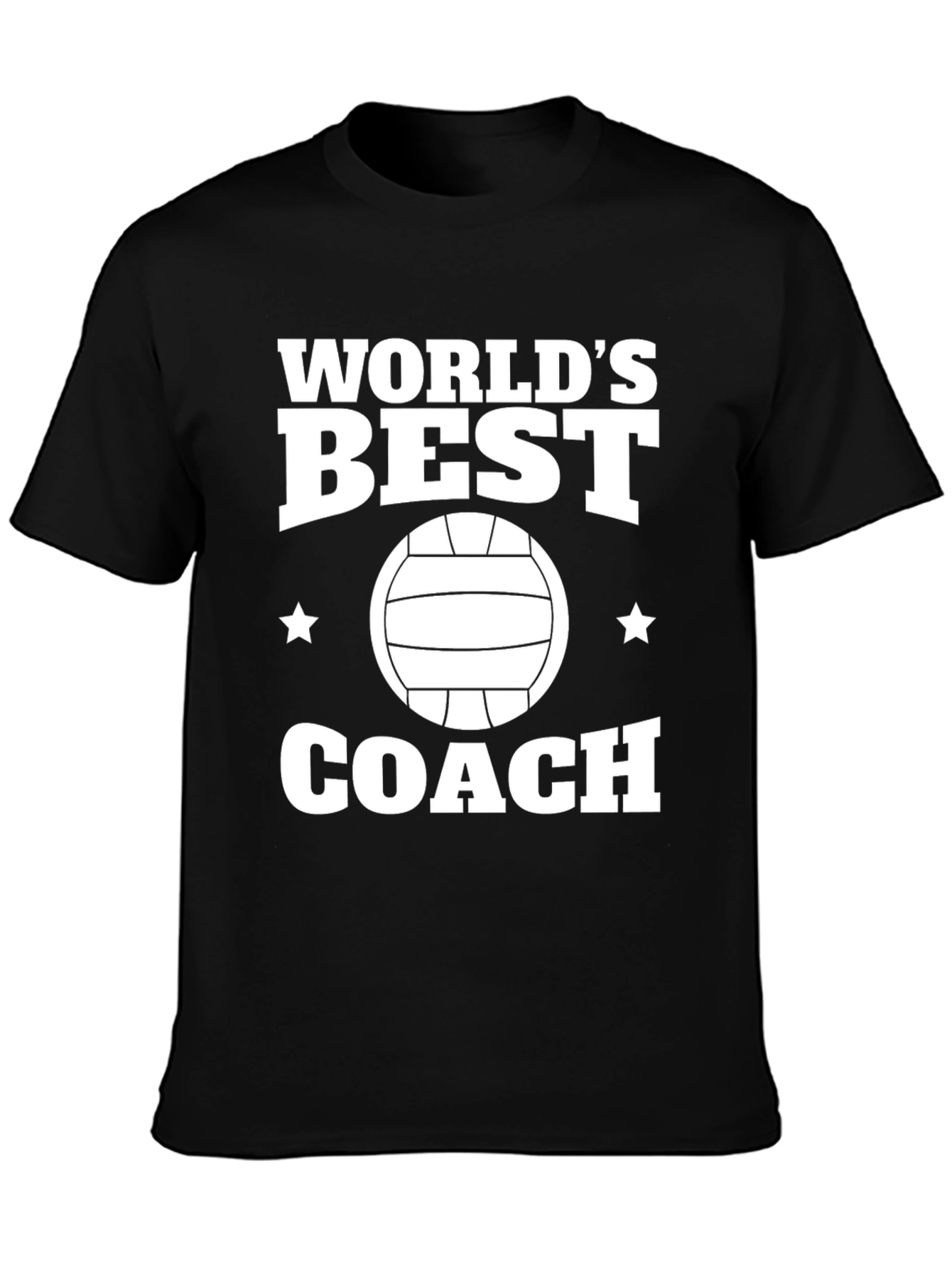 Black World's Best Coach Volleyball T-Shirt view 3