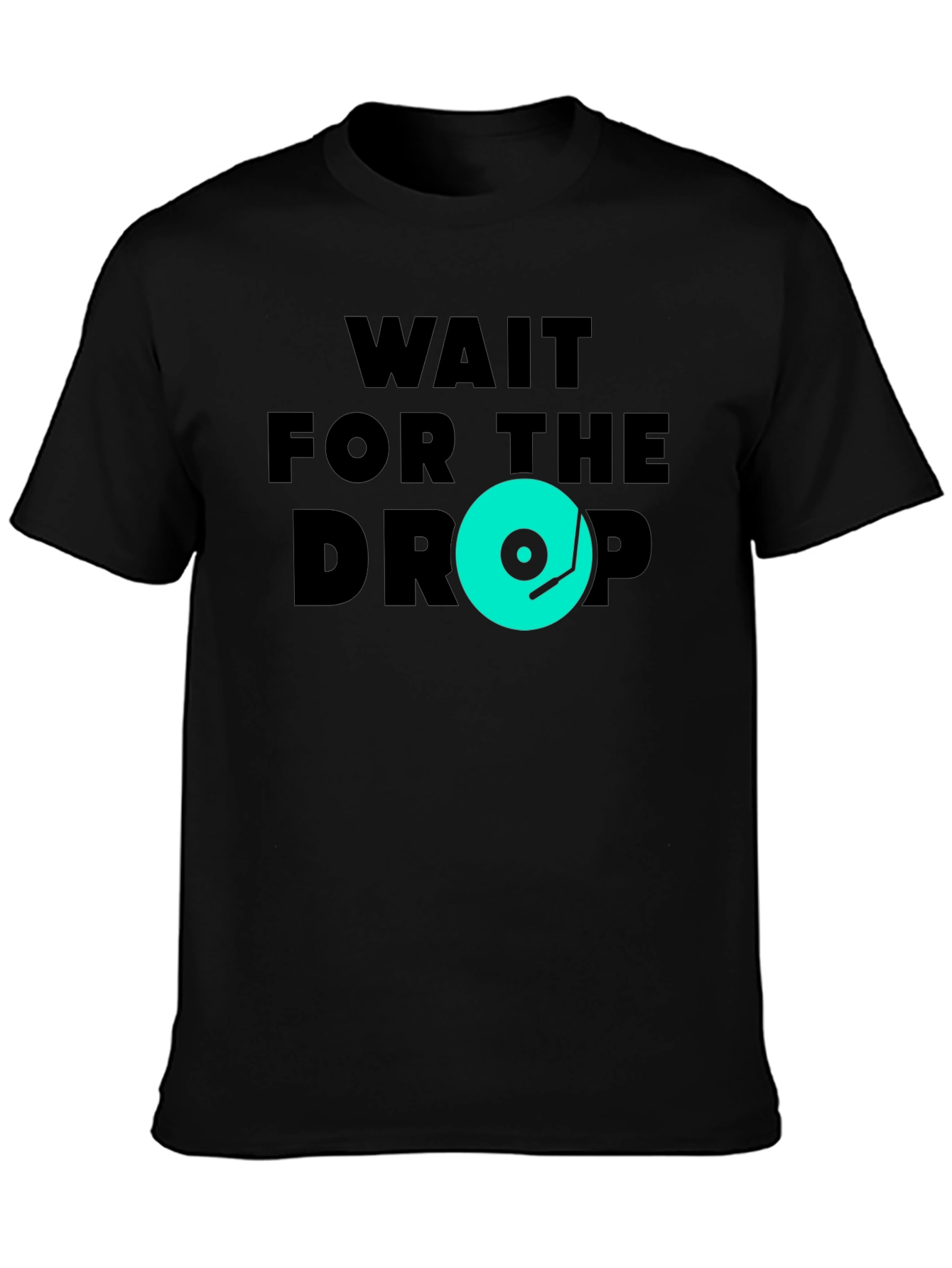 Black Wait for the Drop Graphic Tee view 3