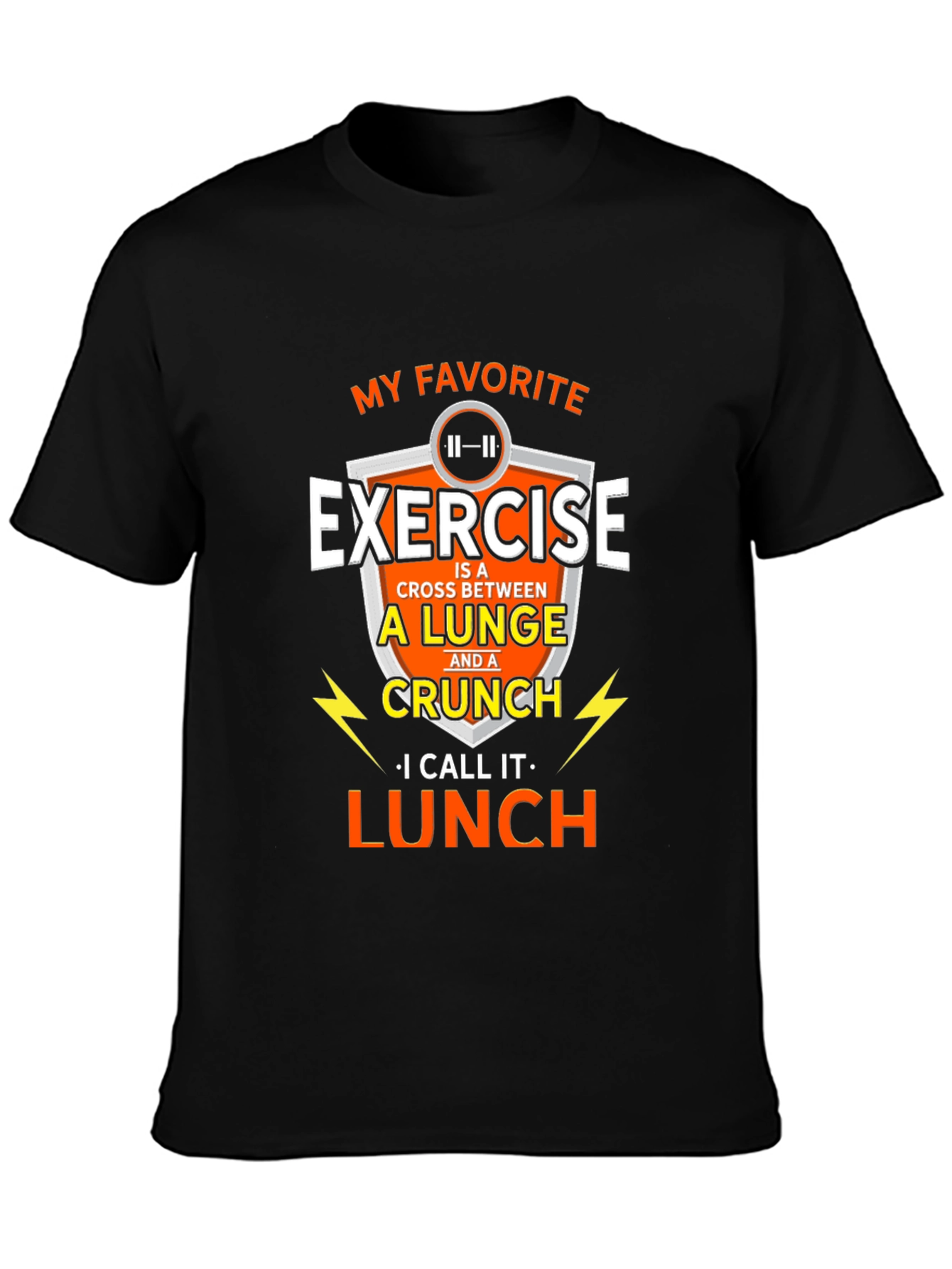 Black My Favorite Exercise T-Shirt - Funny Workout Tee view 3