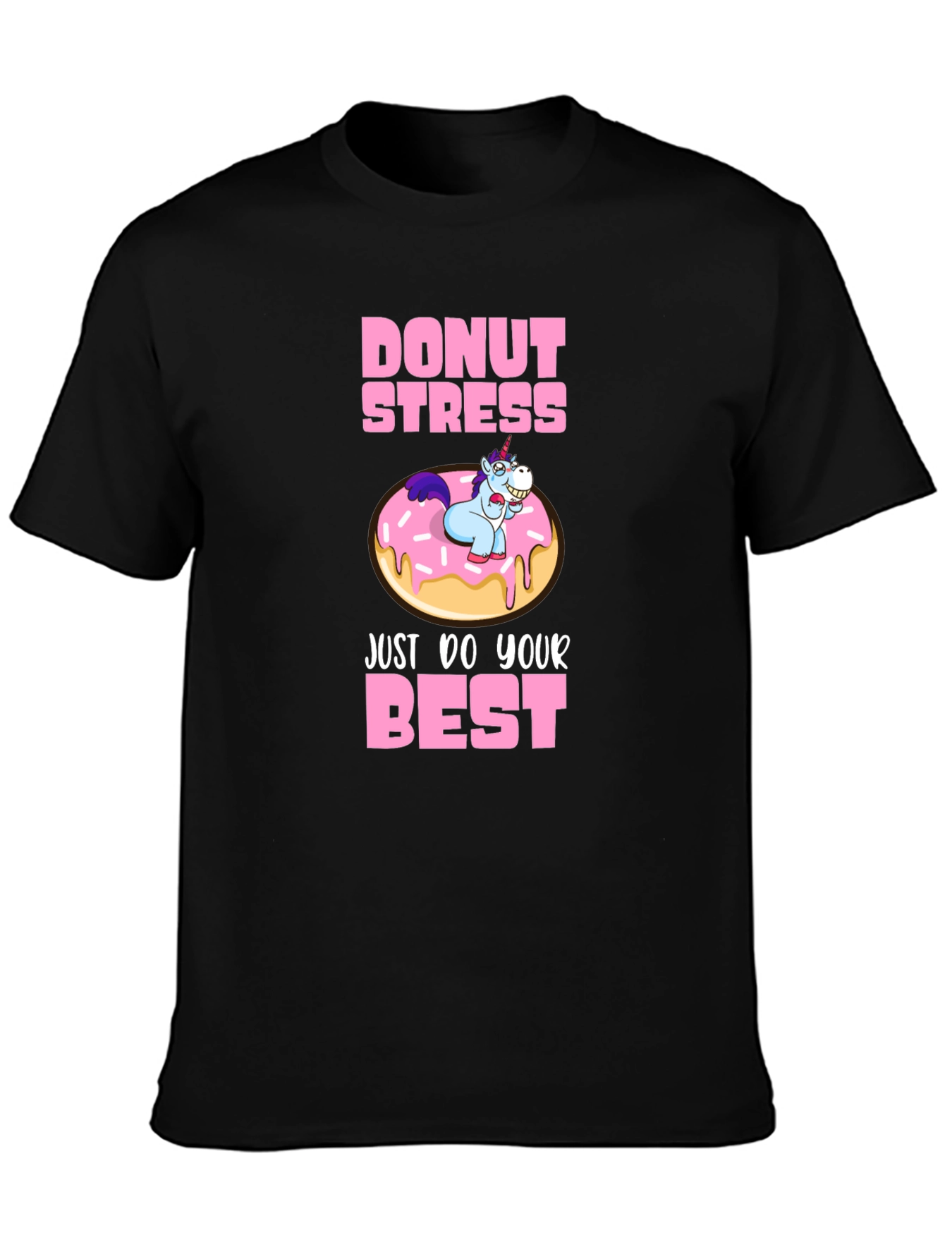 Black Donut Stress T-Shirt view 3
