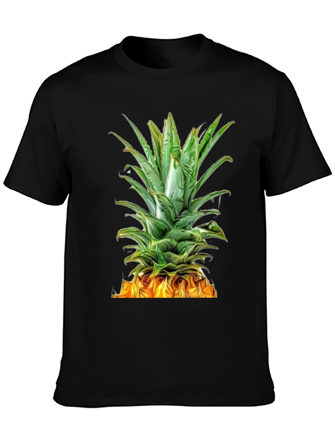 Black Pineapple Graphic Tee - Tropical Summer Style view 3