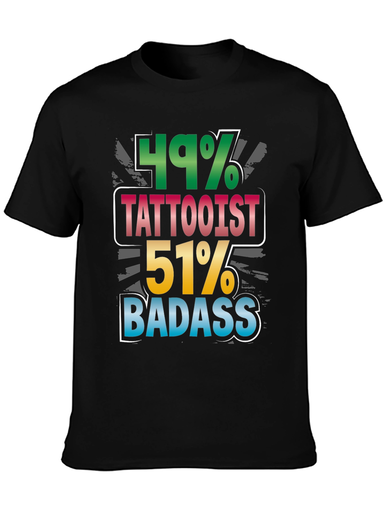 Black Funny Tattoo Artist Badass Graphic Tee view 3