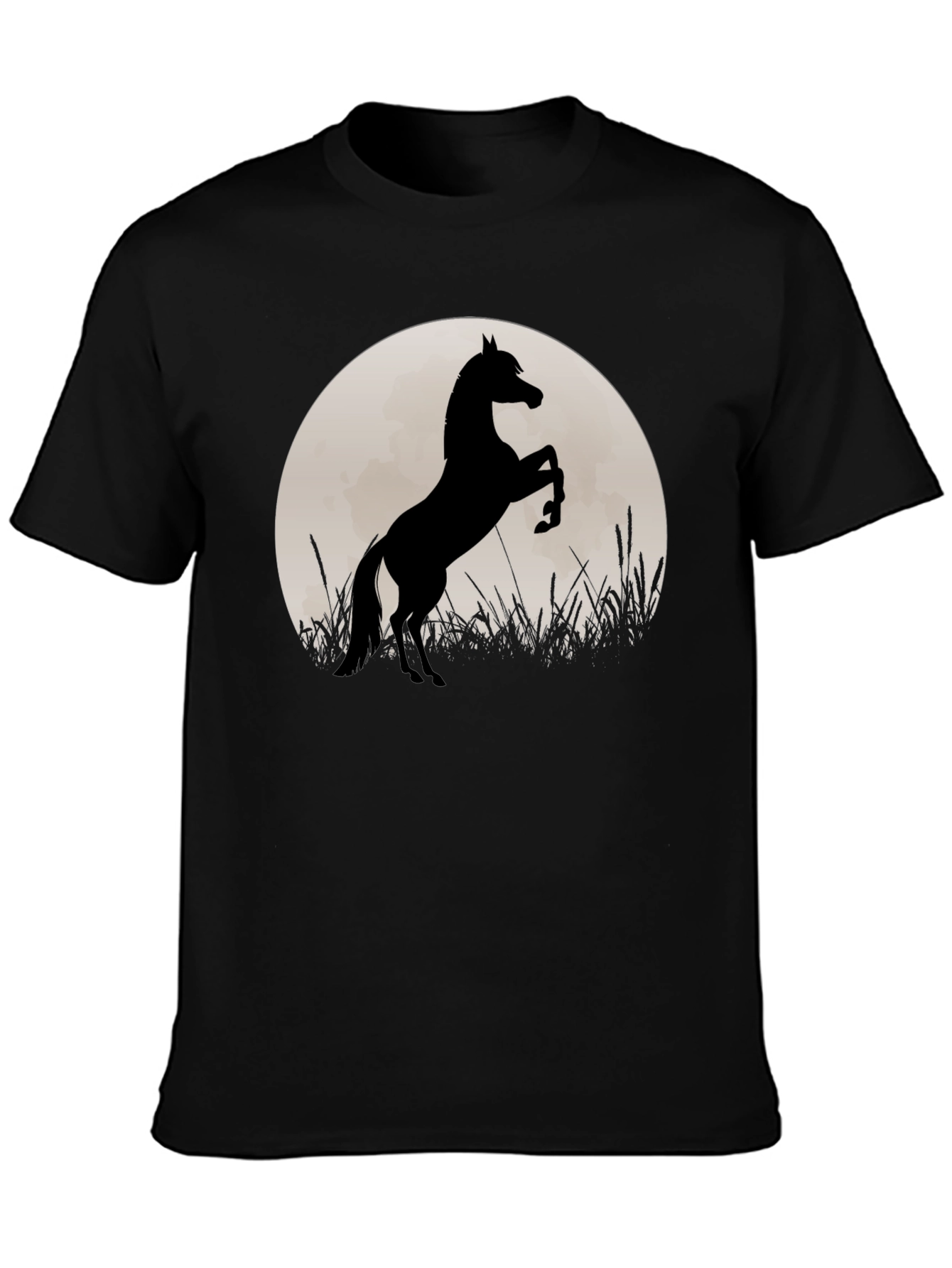 Black Horse Silhouette T-Shirt - Black view 3