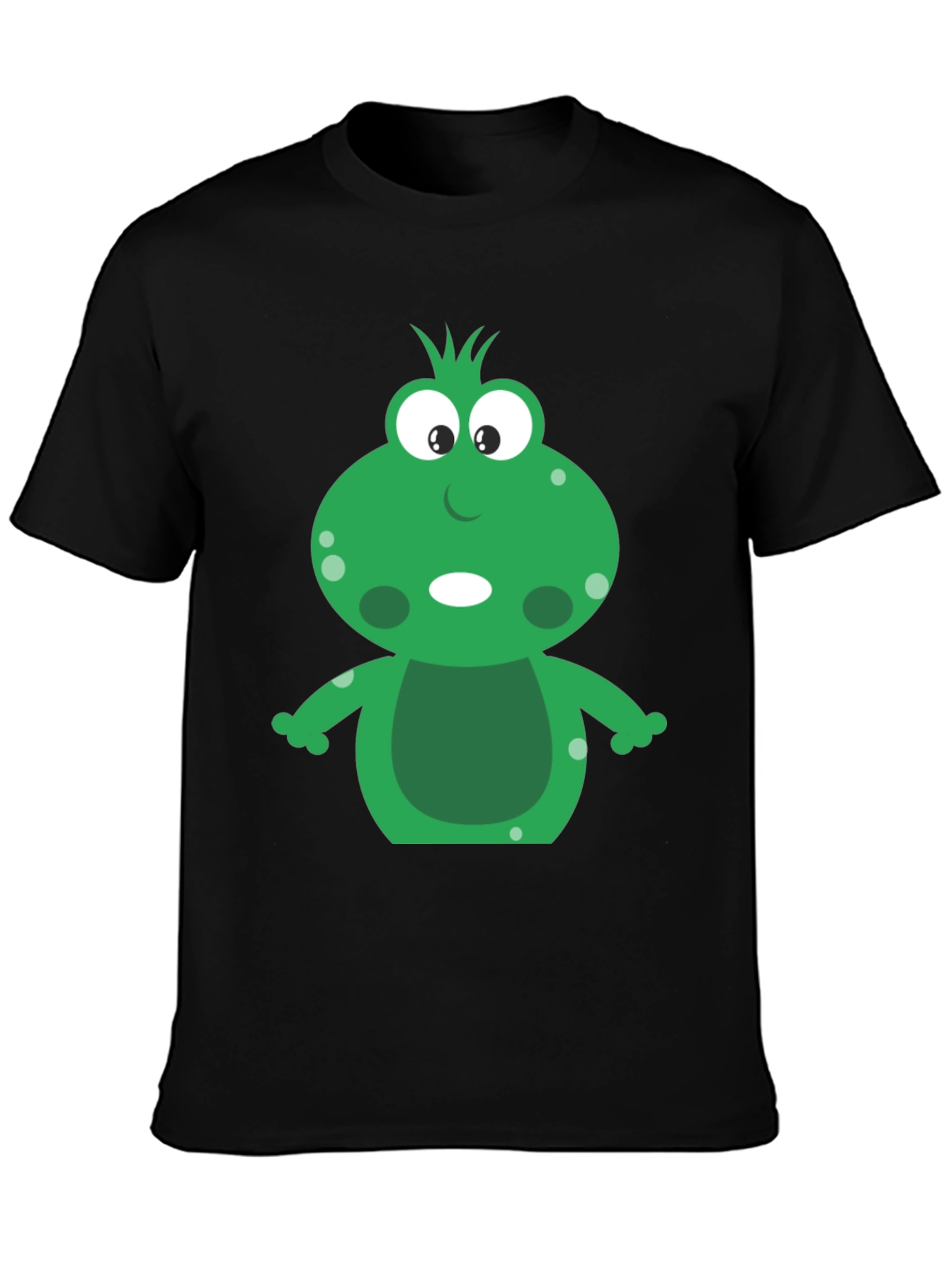 Black Cute Frog Graphic T-Shirt - Unisex view 3