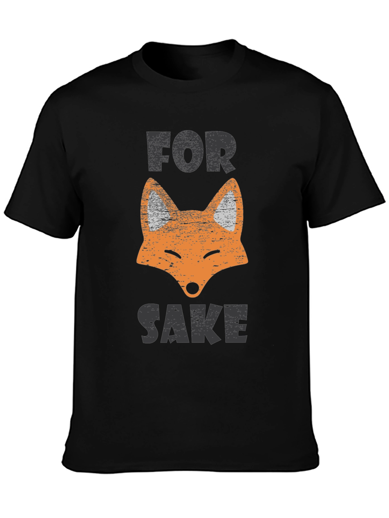 Black For Fox Sake T-Shirt - Novelty Graphic Tee view 3