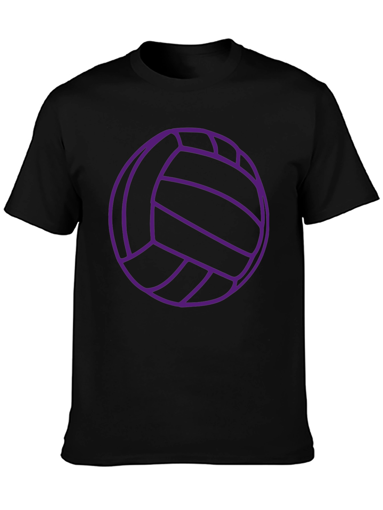 Black Volleyball Graphic T-Shirt - Black view 3