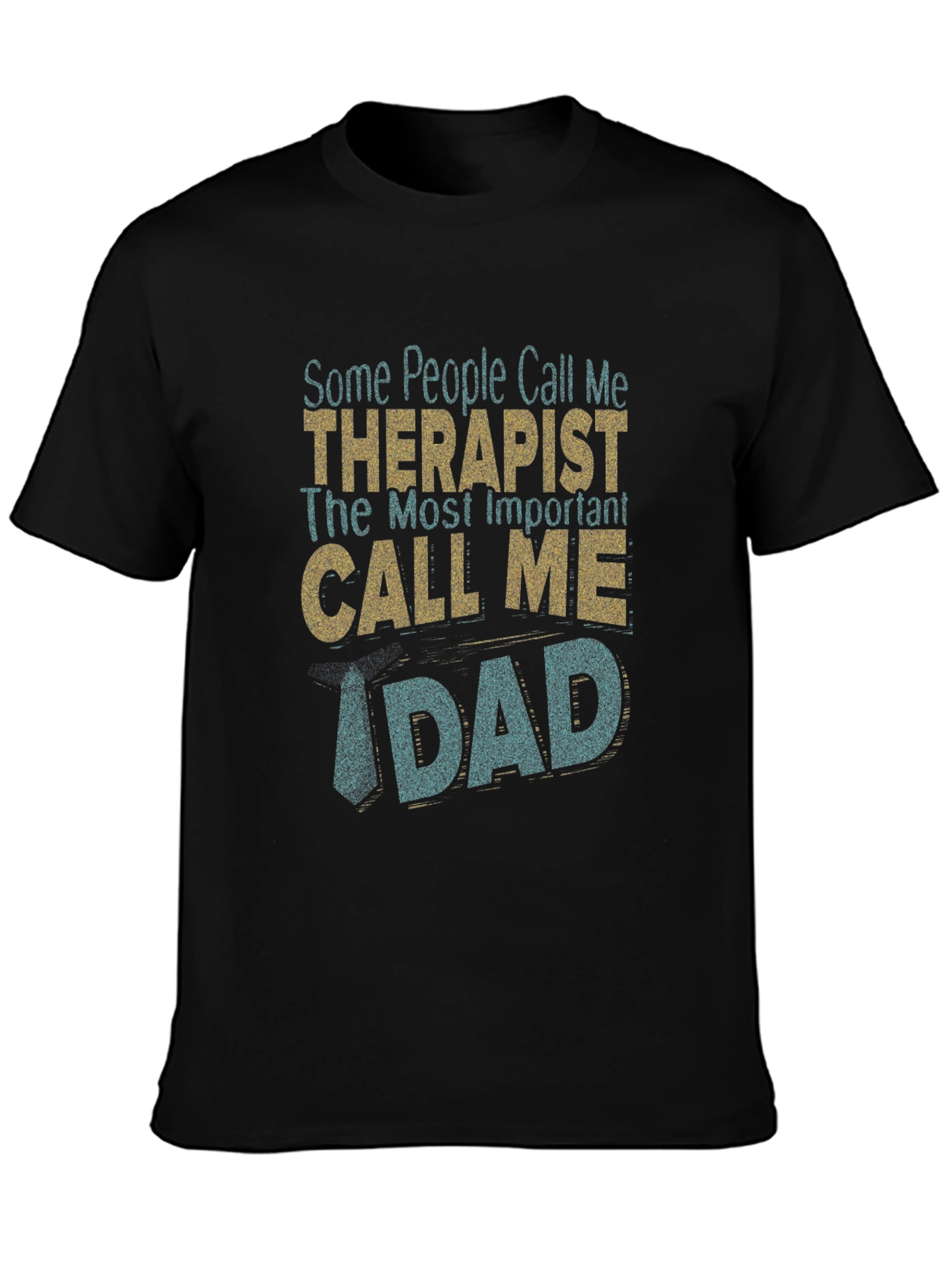 Black Therapist Dad Graphic T-Shirt view 3