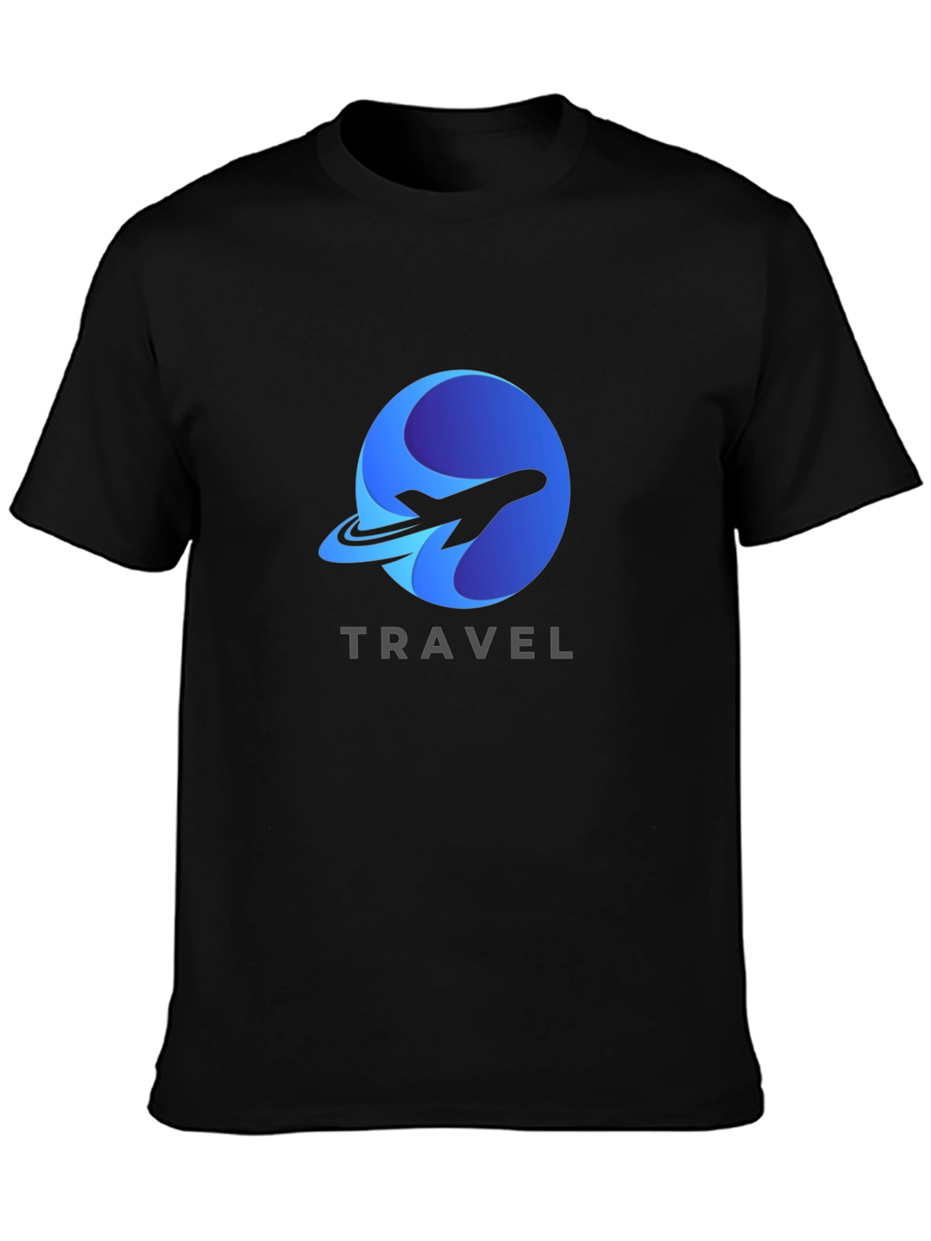 Black Travel Adventure Black T-Shirt view 3
