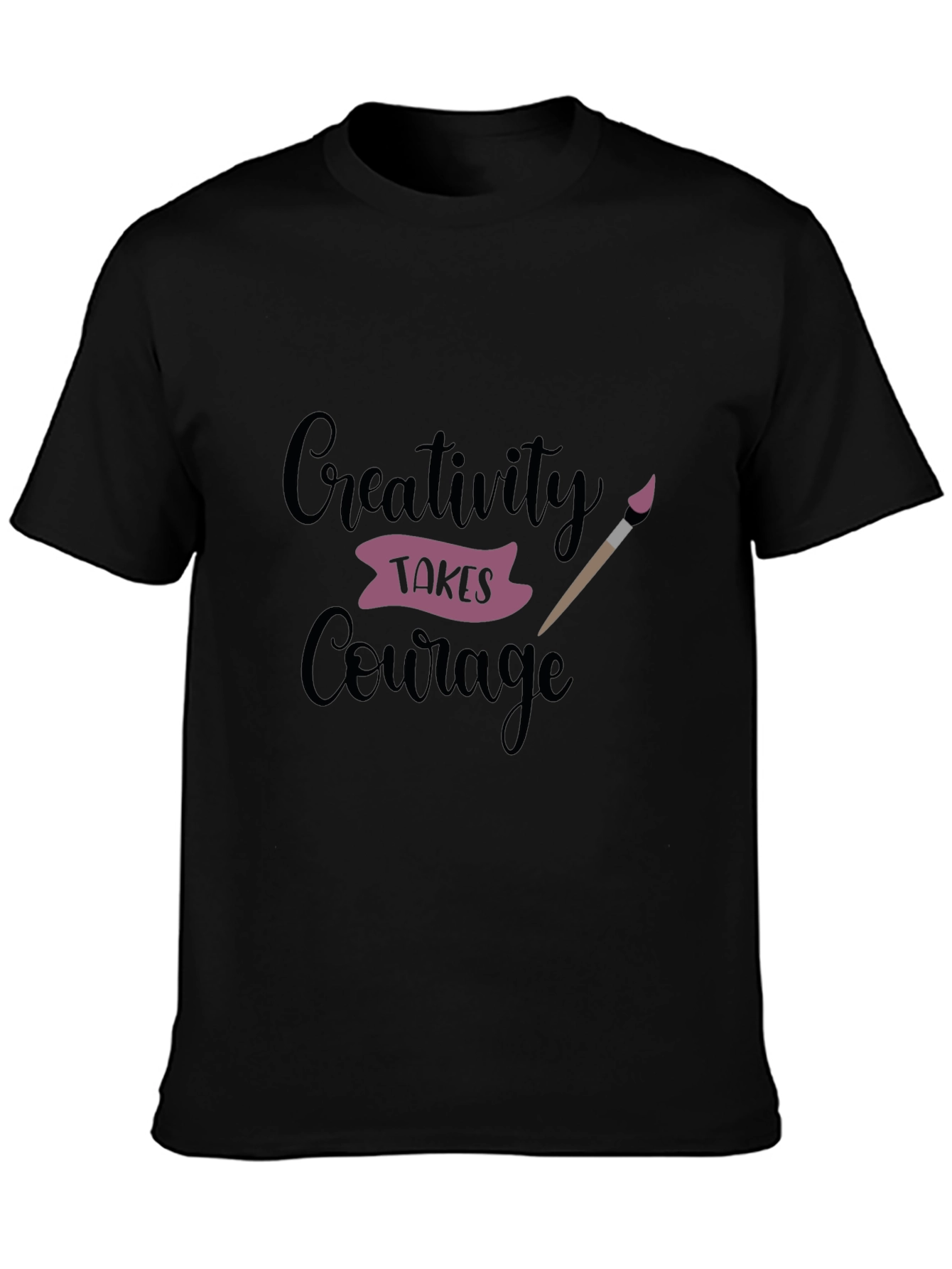 Black Creativity Takes Courage Black Graphic Tee view 3