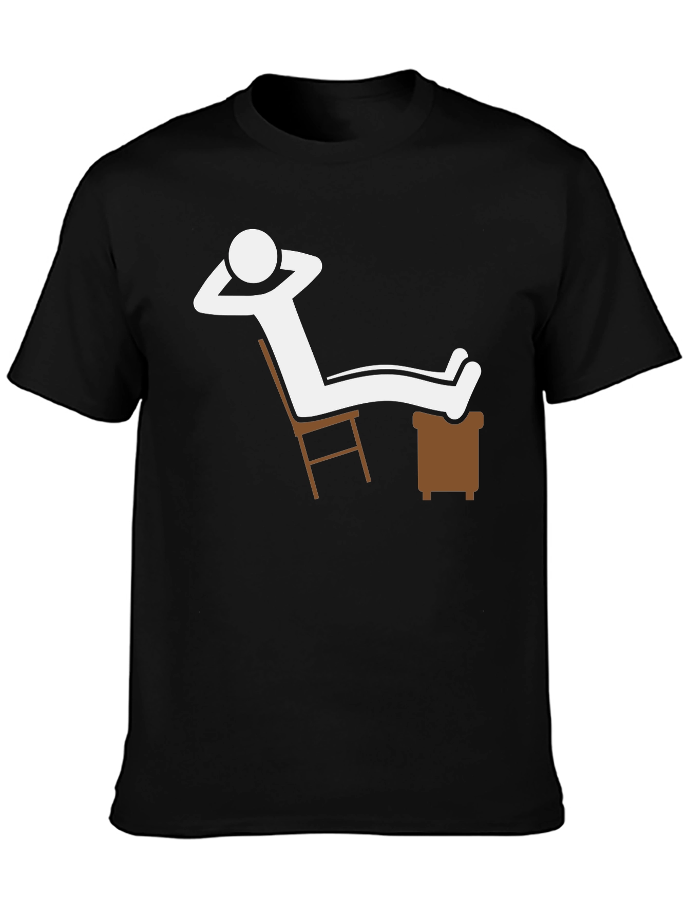 Black Relaxing Stick Figure T-Shirt - Casual Comfort view 3