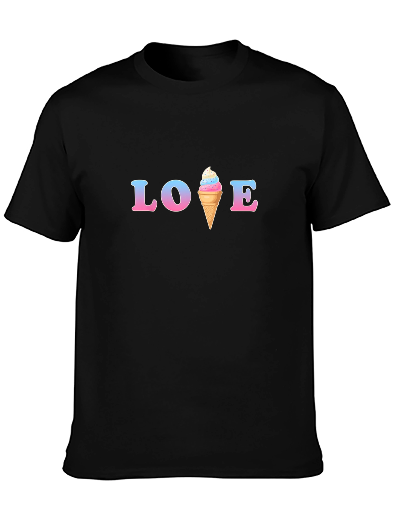 Black Love Ice Cream Graphic T-Shirt view 3