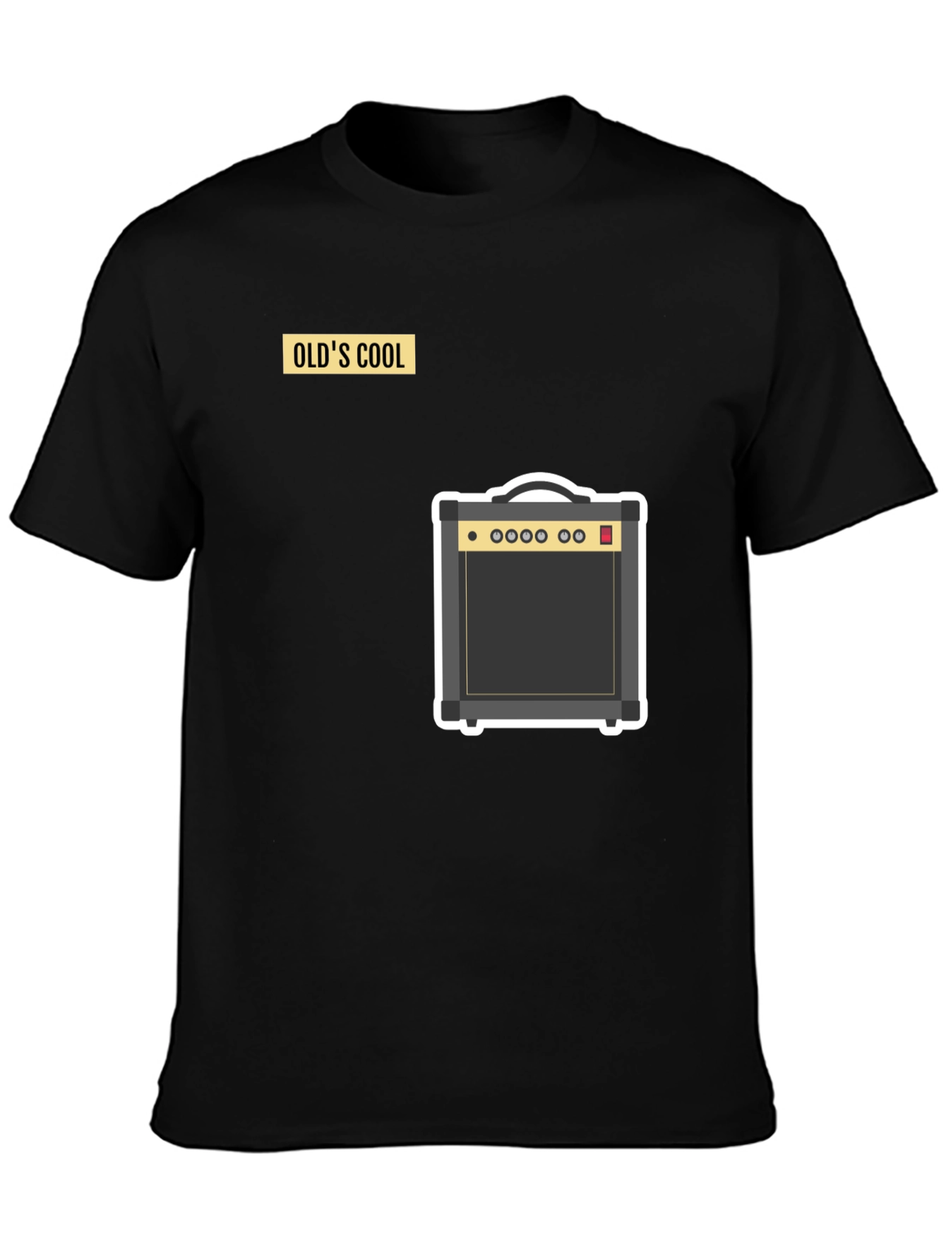 Black Old's Cool Amplifier Graphic Tee view 3