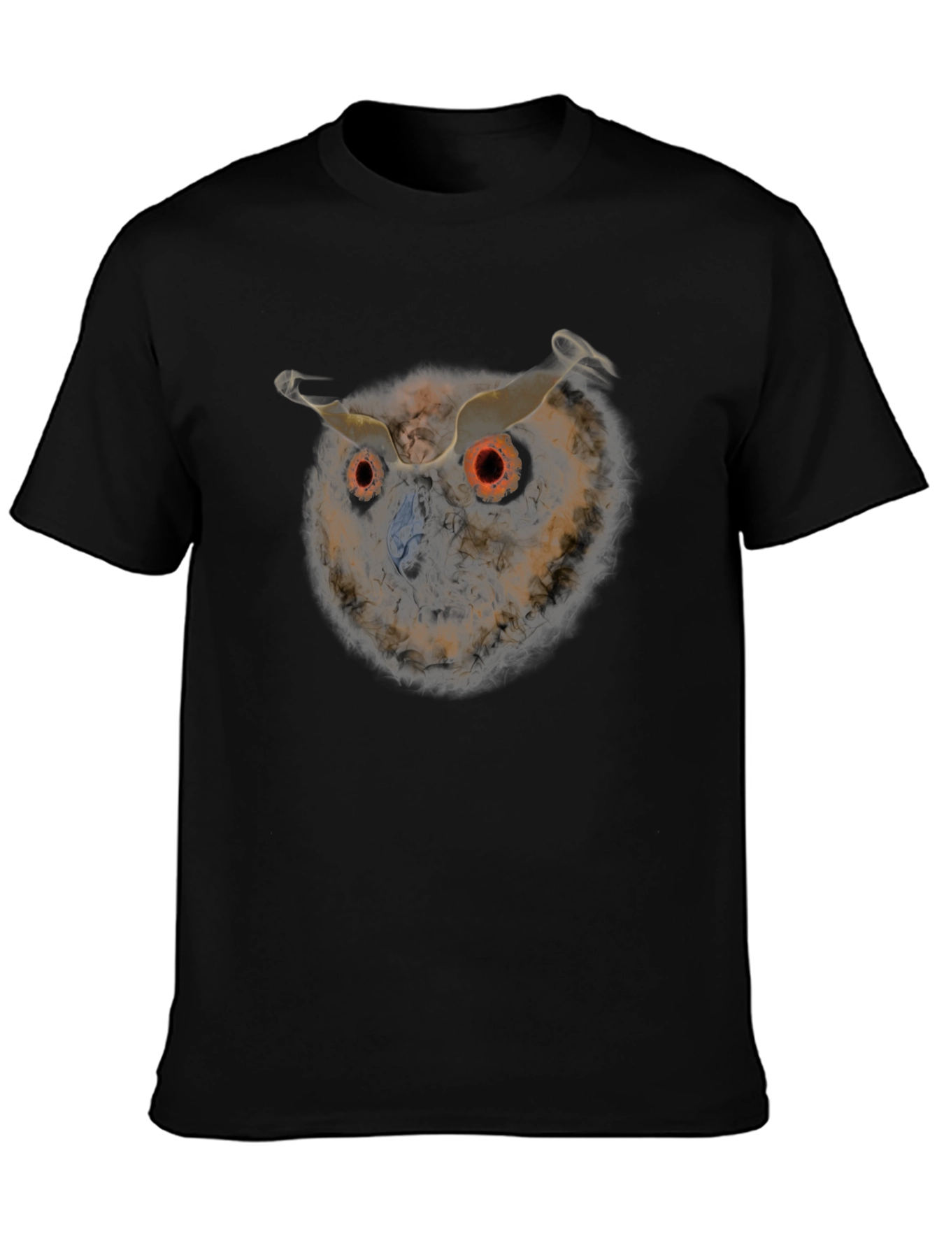 Black Men's Black Owl Graphic T-Shirt view 3